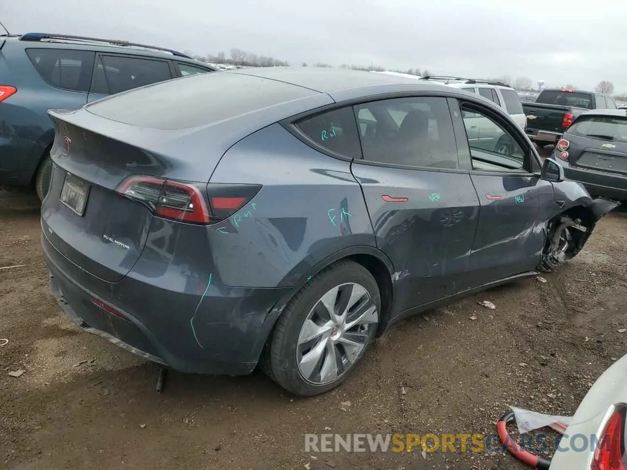 3 Фотография поврежденного автомобиля 7SAYGDEE8PA043233 TESLA MODEL Y 2023