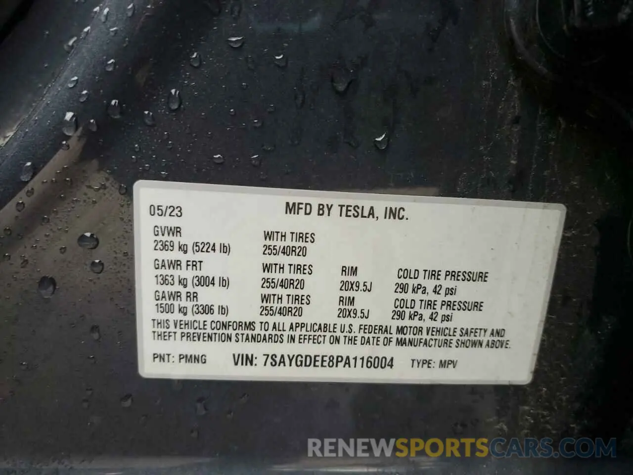 14 Фотография поврежденного автомобиля 7SAYGDEE8PA116004 TESLA MODEL Y 2023