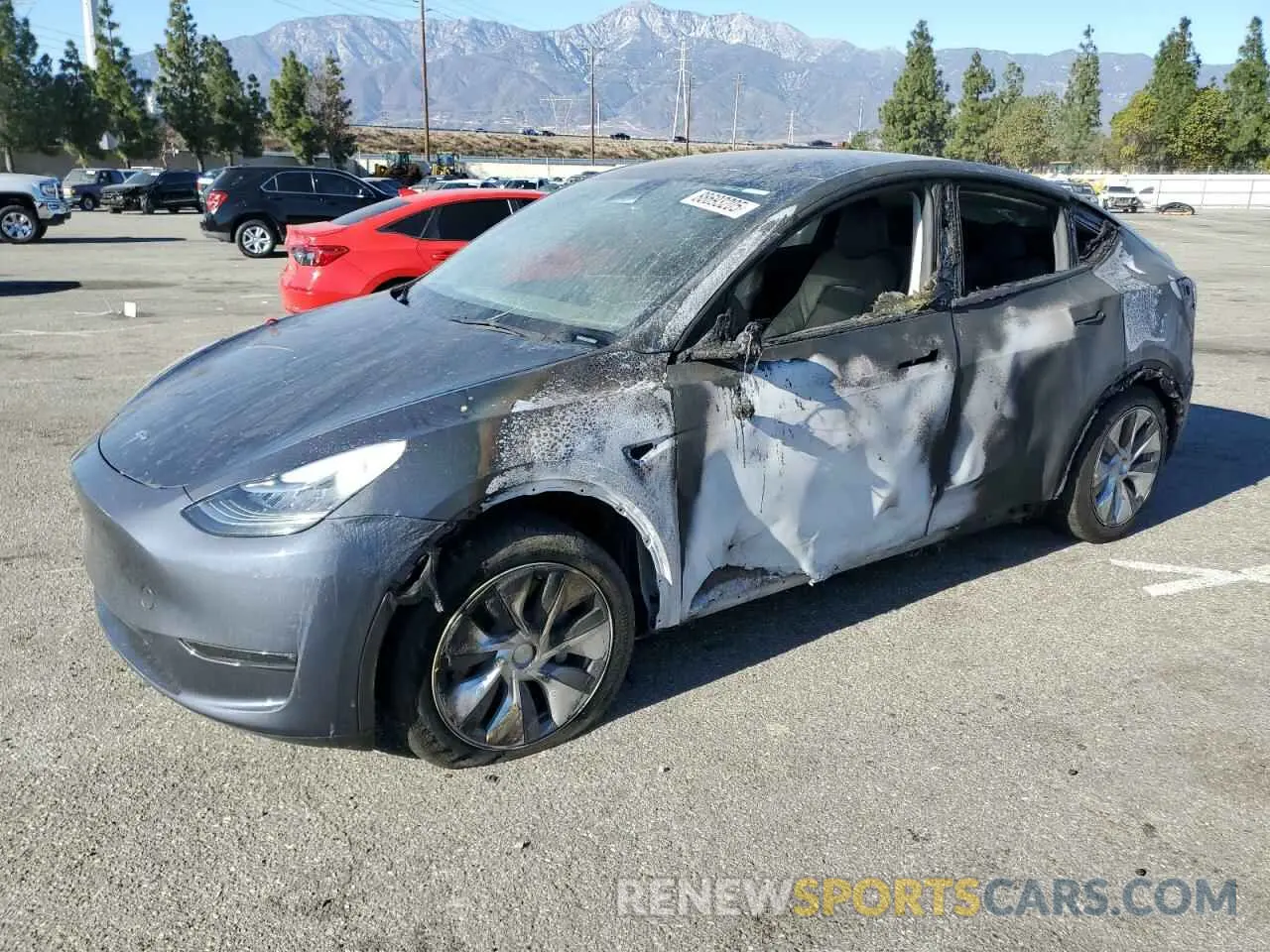 1 Photograph of a damaged car 7SAYGDEE8PA119873 TESLA MODEL Y 2023