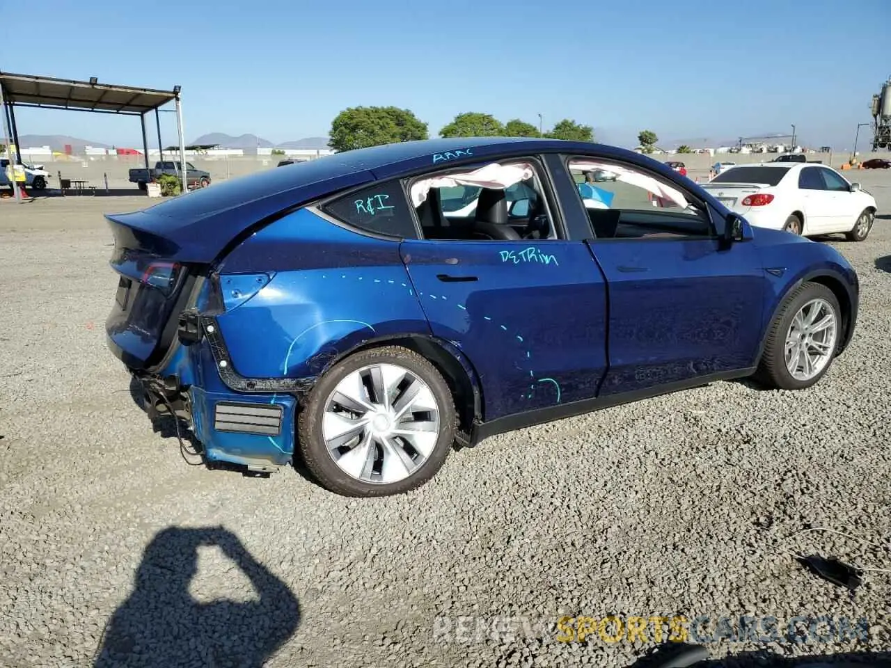 3 Фотография поврежденного автомобиля 7SAYGDEE8PA127696 TESLA MODEL Y 2023