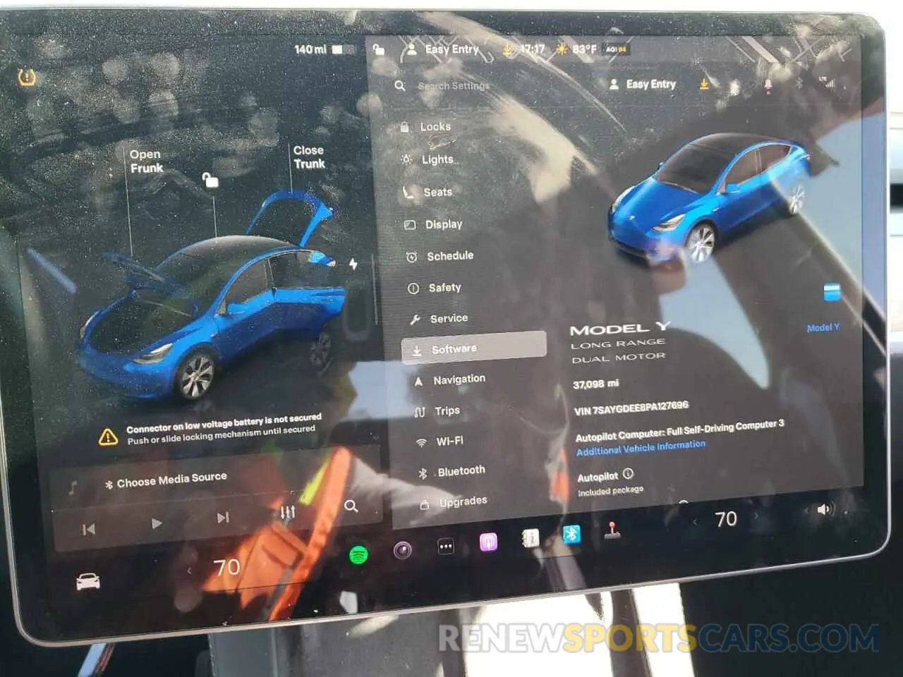 9 Фотография поврежденного автомобиля 7SAYGDEE8PA127696 TESLA MODEL Y 2023