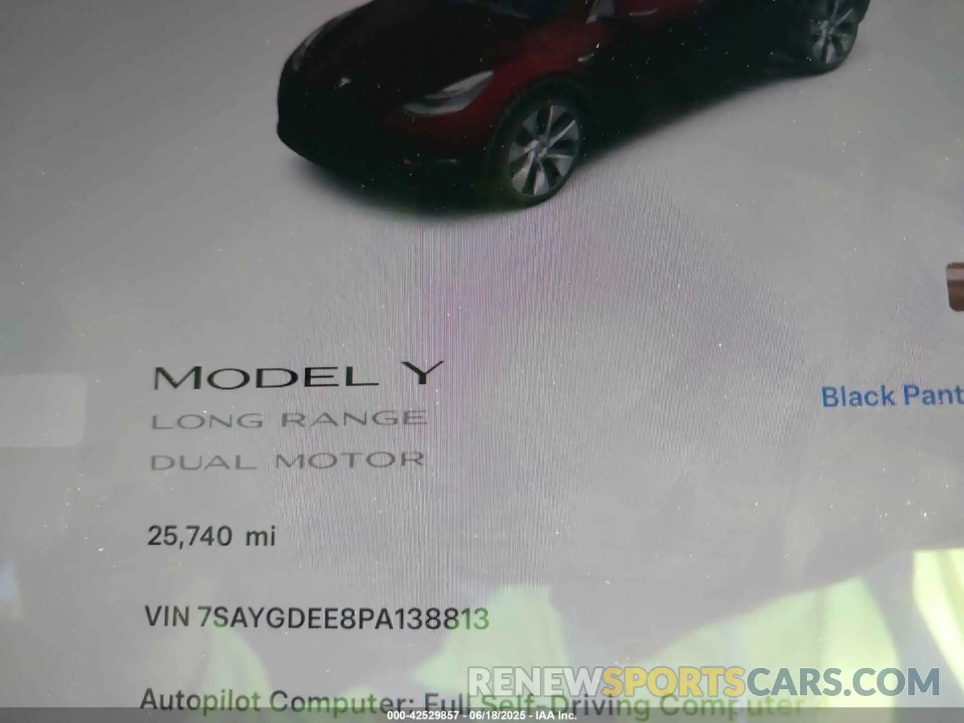 7 Photograph of a damaged car 7SAYGDEE8PA138813 TESLA MODEL Y 2023