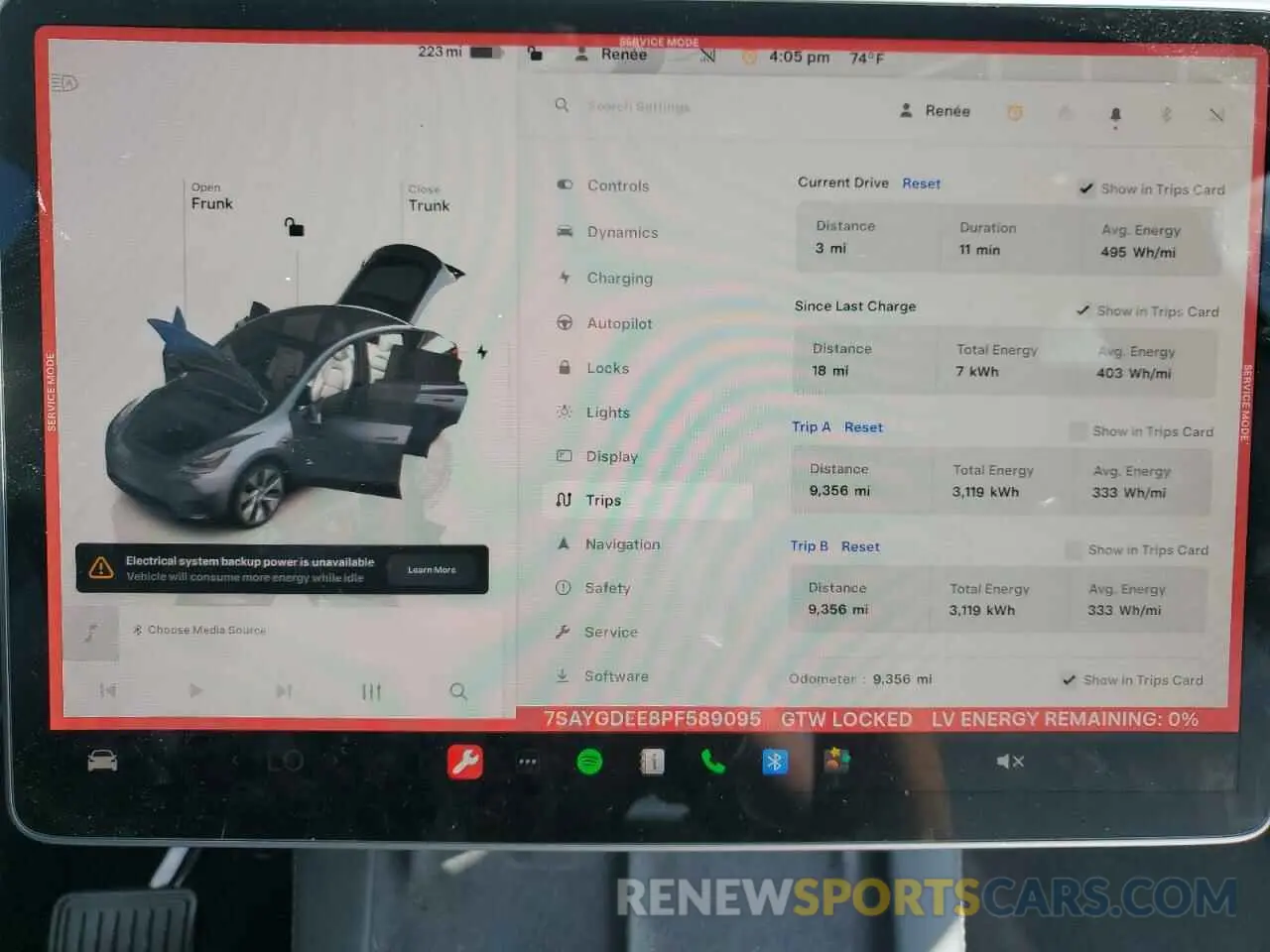 9 Фотография поврежденного автомобиля 7SAYGDEE8PF589095 TESLA MODEL Y 2023