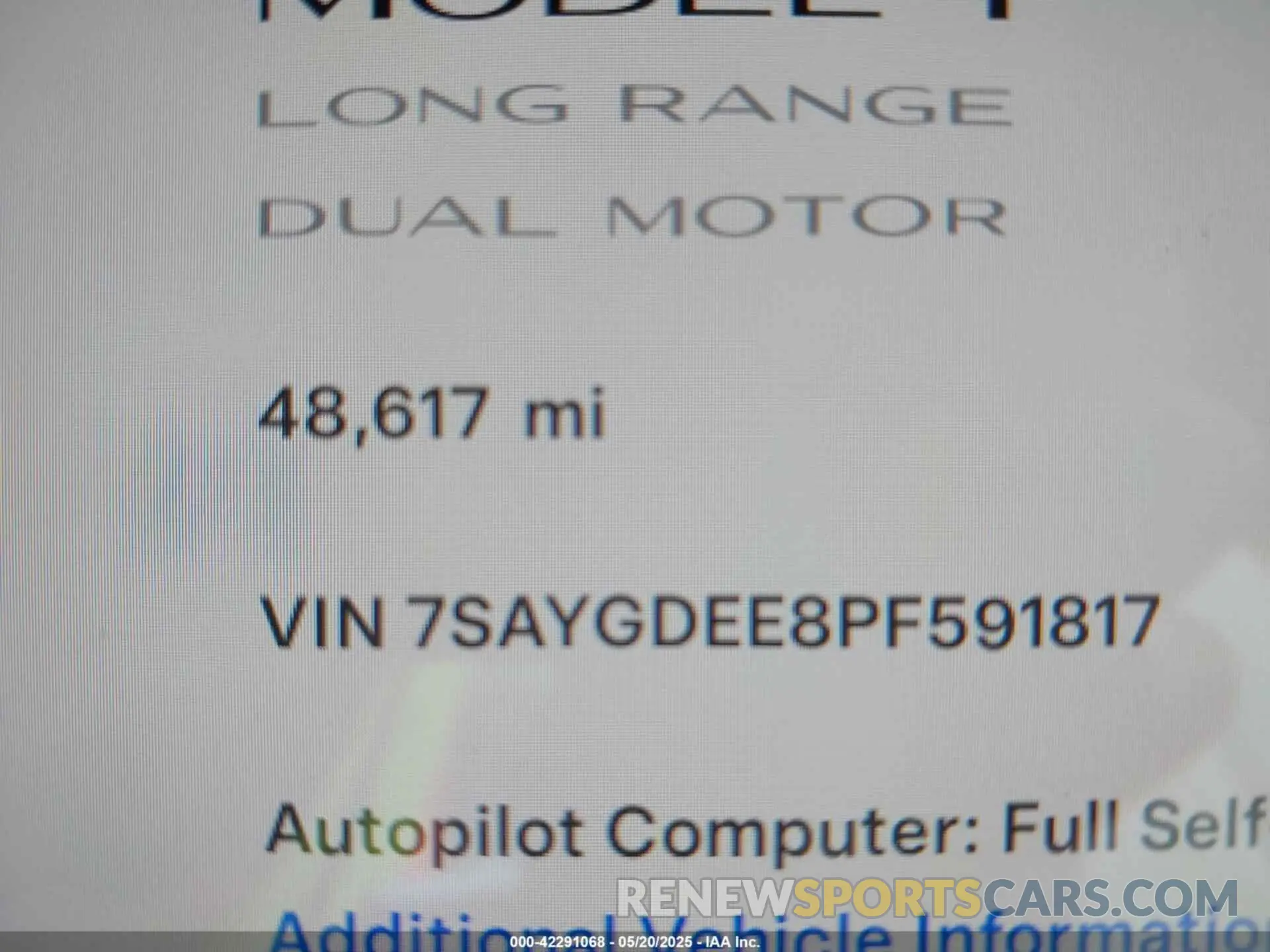 15 Photograph of a damaged car 7SAYGDEE8PF591817 TESLA MODEL Y 2023