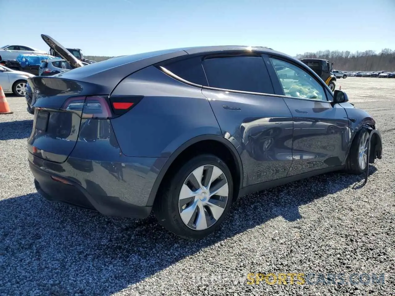 3 Фотография поврежденного автомобиля 7SAYGDEE8PF669268 TESLA MODEL Y 2023