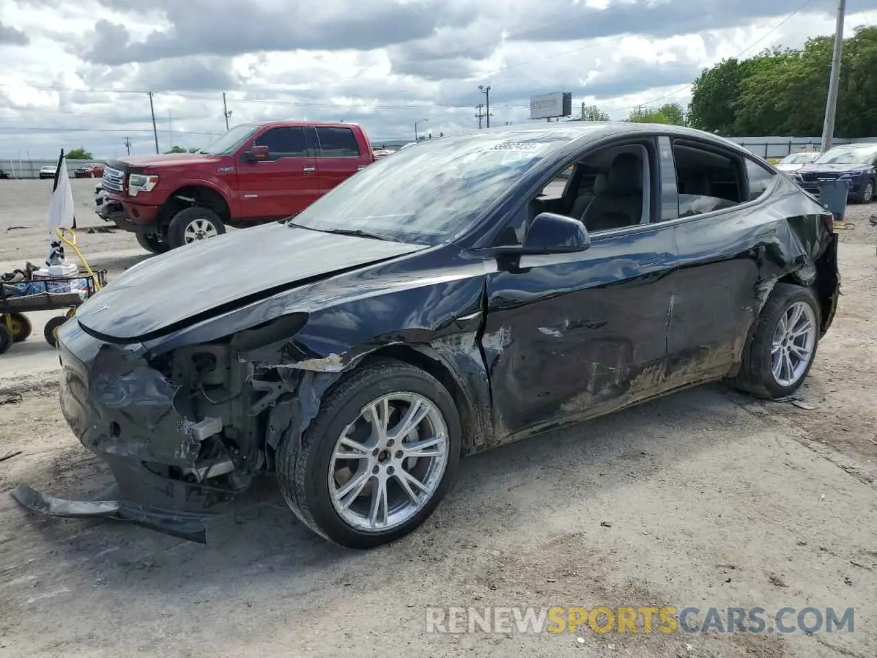 1 Photograph of a damaged car 7SAYGDEE9PA025940 TESLA MODEL Y 2023