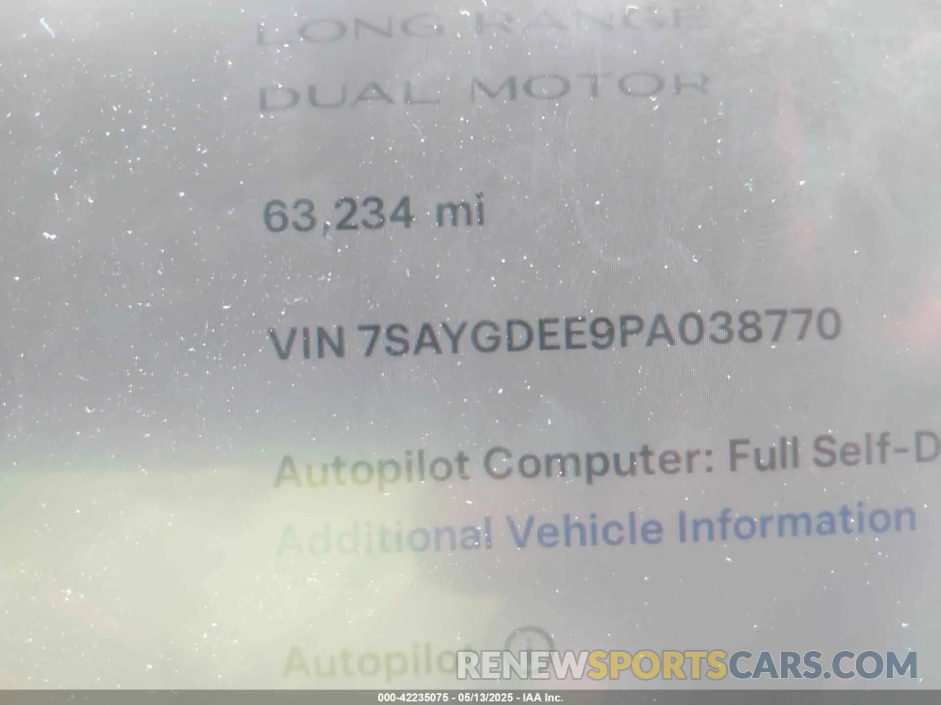 14 Фотография поврежденного автомобиля 7SAYGDEE9PA038770 TESLA MODEL Y 2023