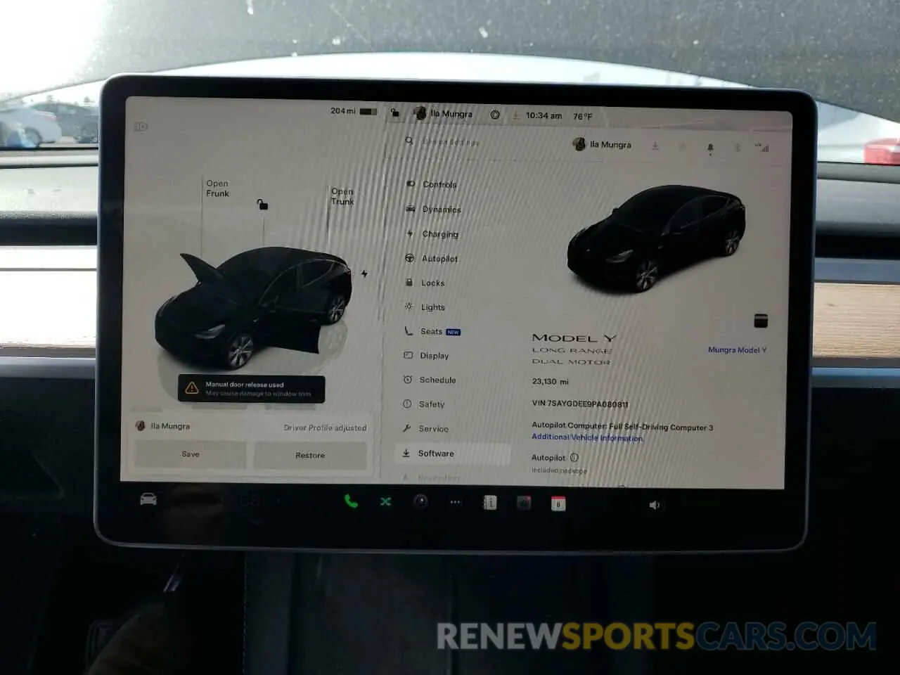 9 Фотография поврежденного автомобиля 7SAYGDEE9PA080811 TESLA MODEL Y 2023