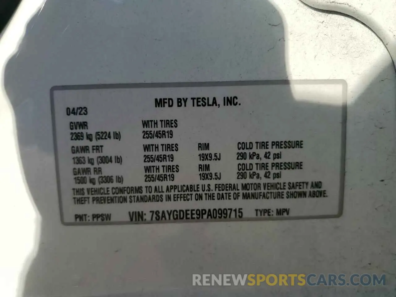 12 Photograph of a damaged car 7SAYGDEE9PA099715 TESLA MODEL Y 2023