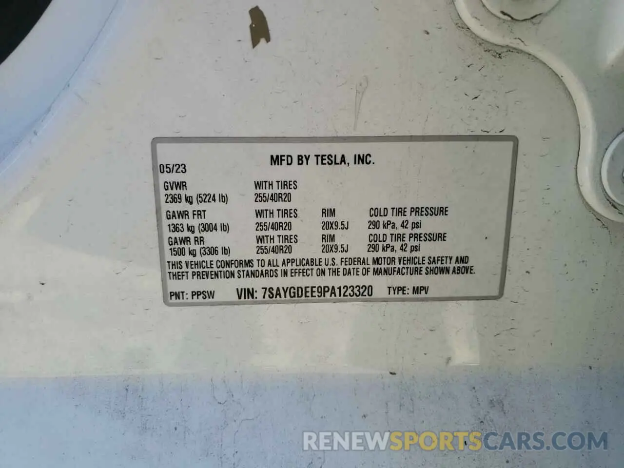 14 Photograph of a damaged car 7SAYGDEE9PA123320 TESLA MODEL Y 2023