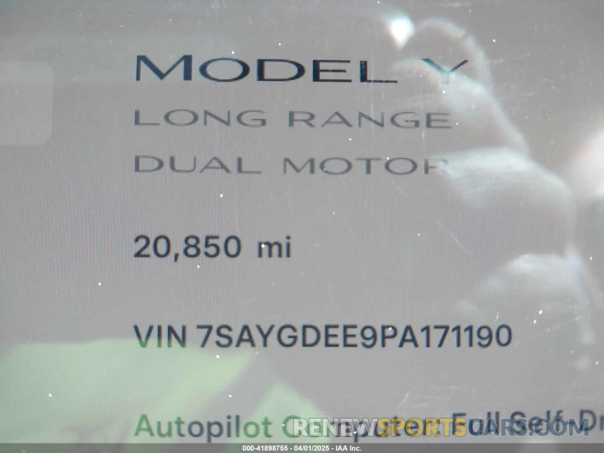 16 Фотография поврежденного автомобиля 7SAYGDEE9PA171190 TESLA MODEL Y 2023