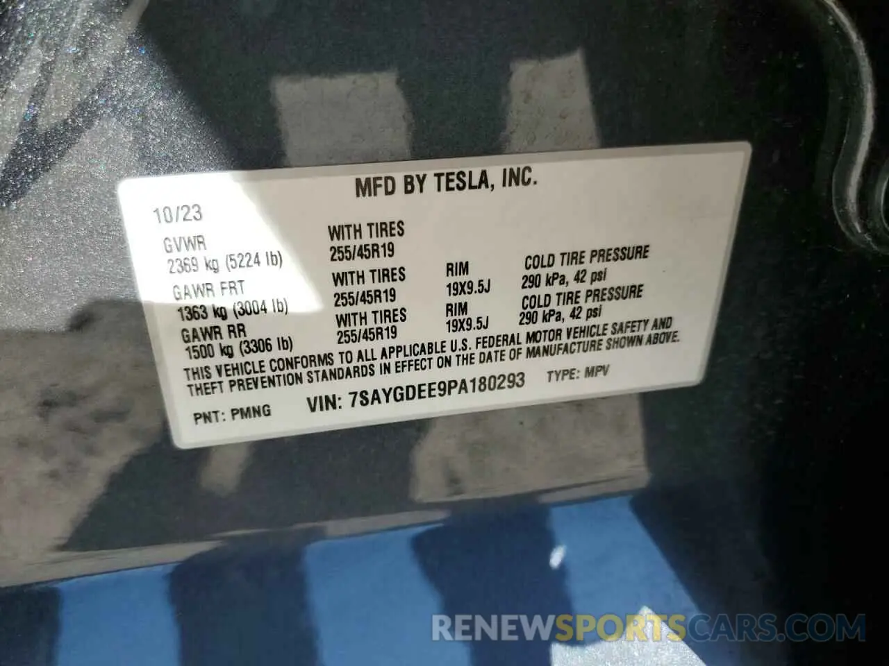 15 Photograph of a damaged car 7SAYGDEE9PA180293 TESLA MODEL Y 2023