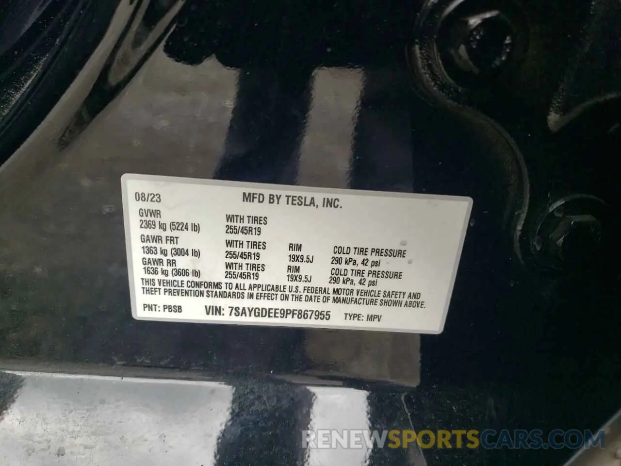 12 Фотография поврежденного автомобиля 7SAYGDEE9PF867955 TESLA MODEL Y 2023