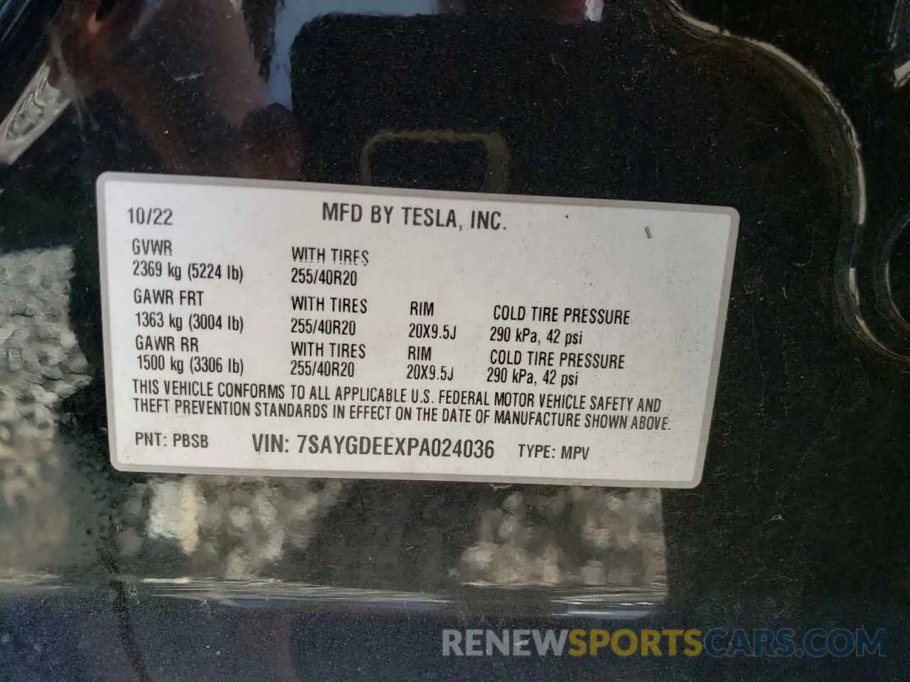13 Фотография поврежденного автомобиля 7SAYGDEEXPA024036 TESLA MODEL Y 2023