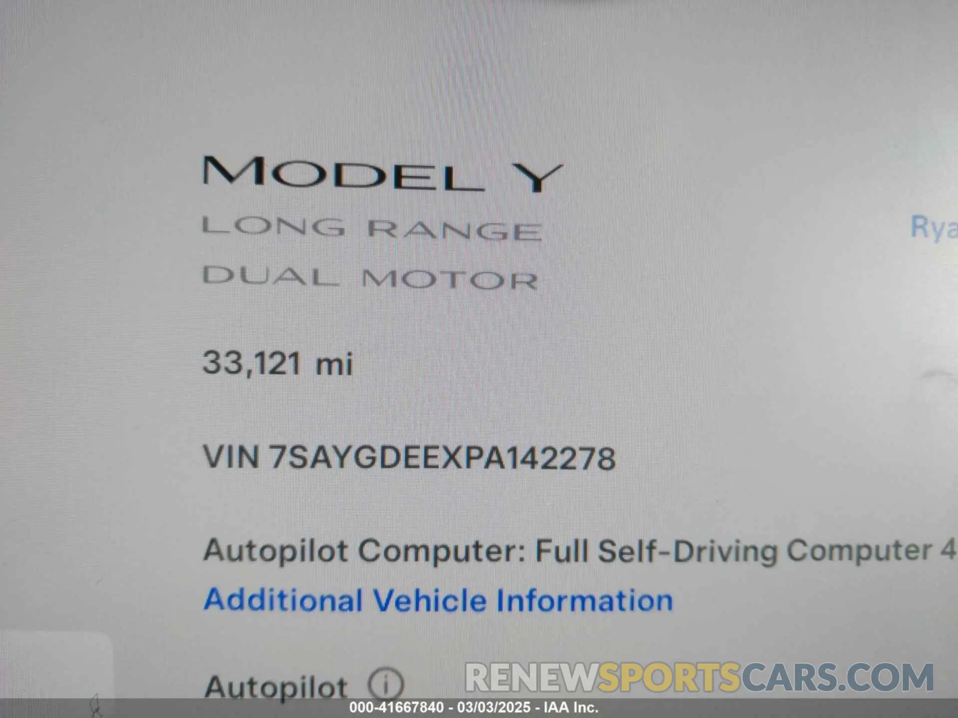 16 Фотография поврежденного автомобиля 7SAYGDEEXPA142278 TESLA MODEL Y 2023