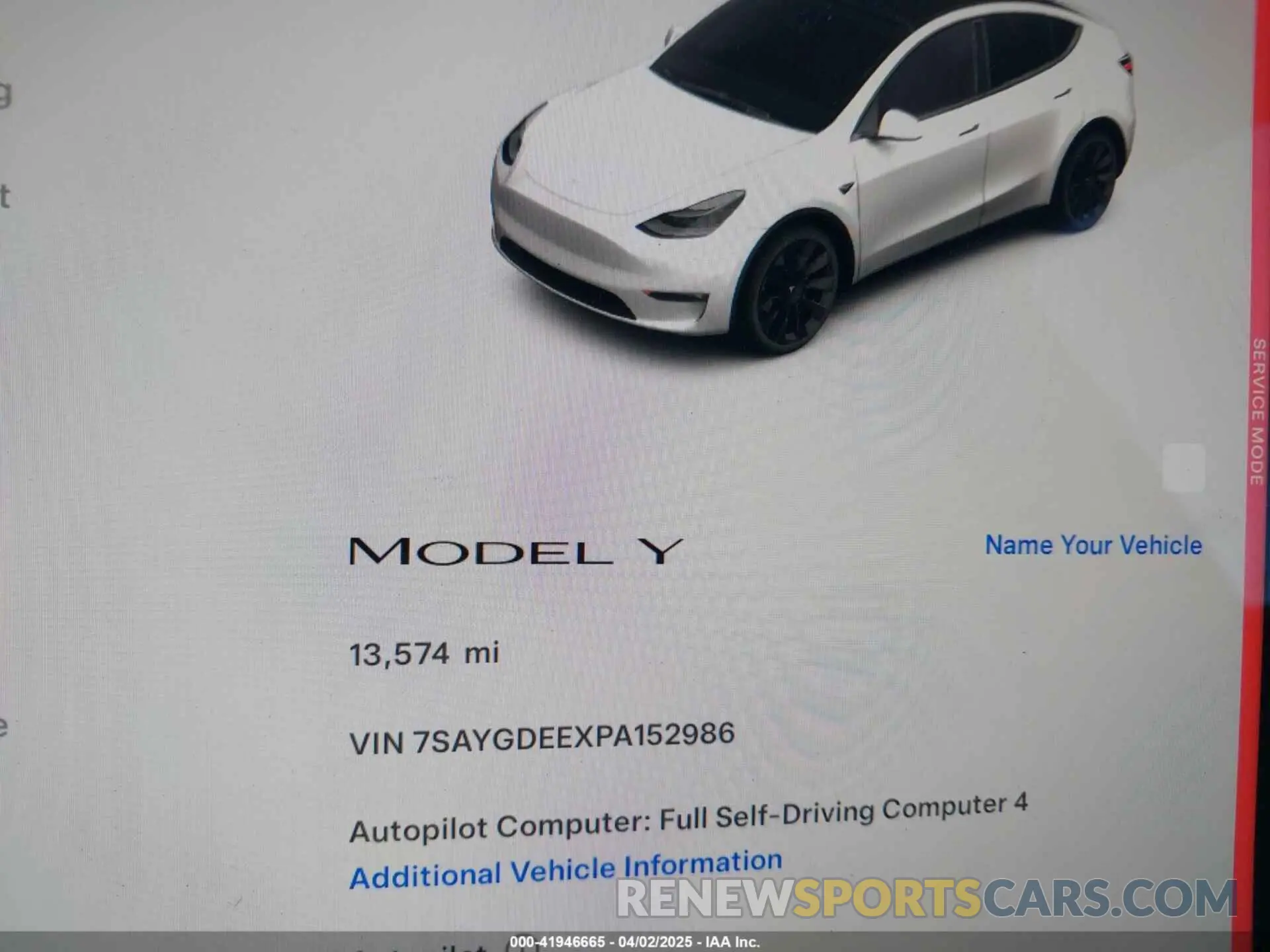 15 Фотография поврежденного автомобиля 7SAYGDEEXPA152986 TESLA MODEL Y 2023