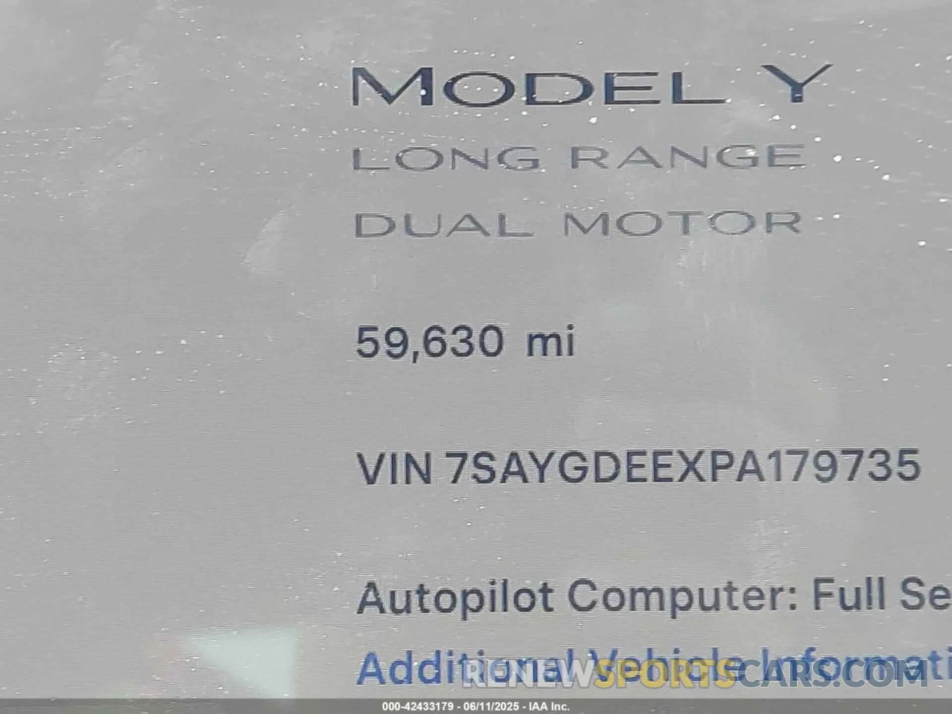 15 Фотография поврежденного автомобиля 7SAYGDEEXPA179735 TESLA MODEL Y 2023