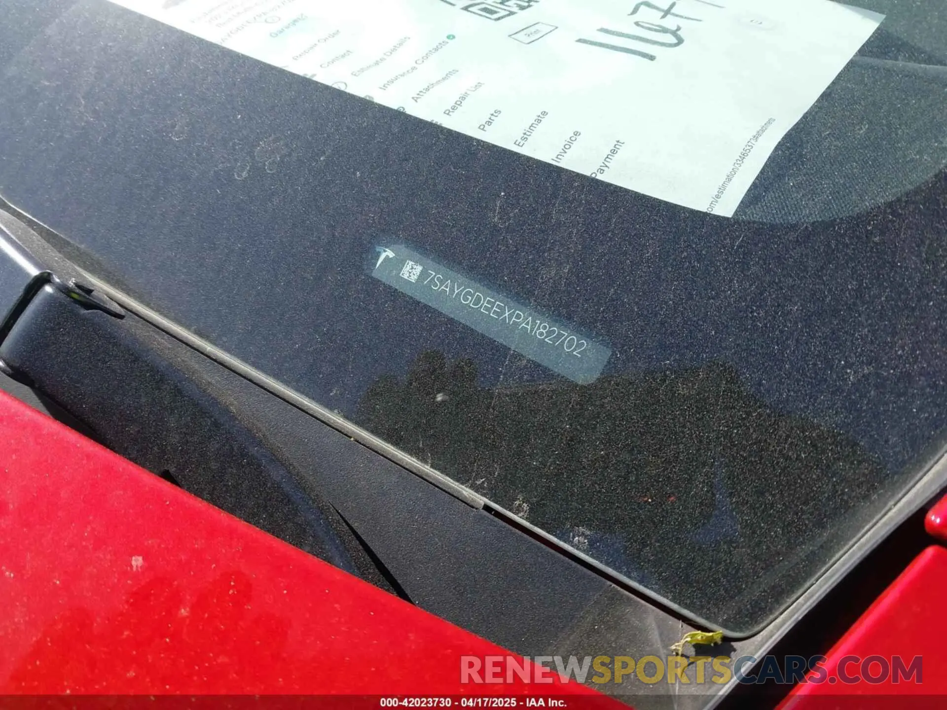 9 Фотография поврежденного автомобиля 7SAYGDEEXPA182702 TESLA MODEL Y 2023