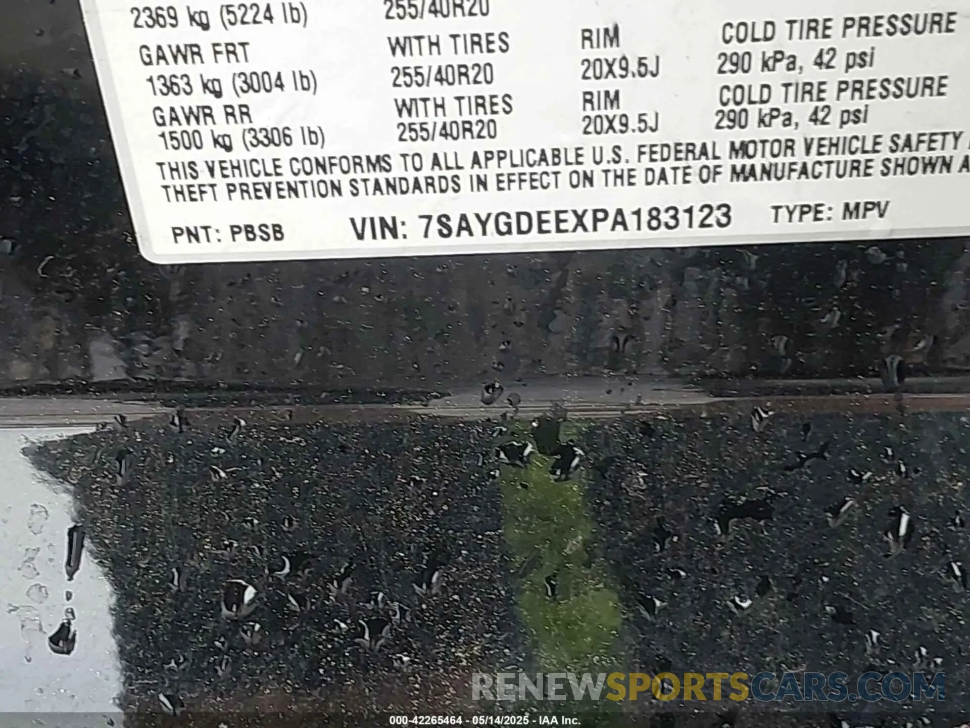 9 Photograph of a damaged car 7SAYGDEEXPA183123 TESLA MODEL Y 2023