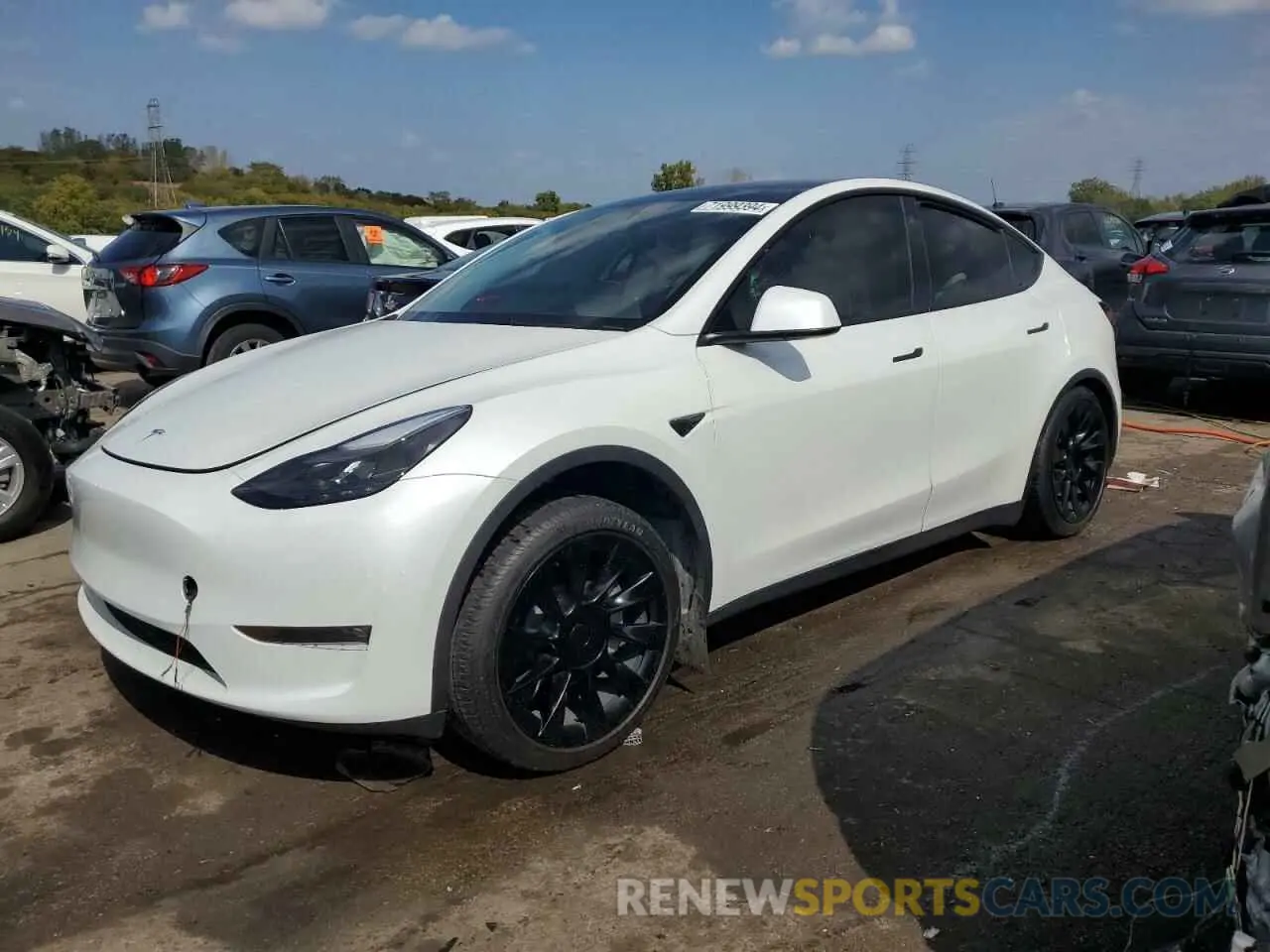1 Photograph of a damaged car 7SAYGDEEXPF749638 TESLA MODEL Y 2023