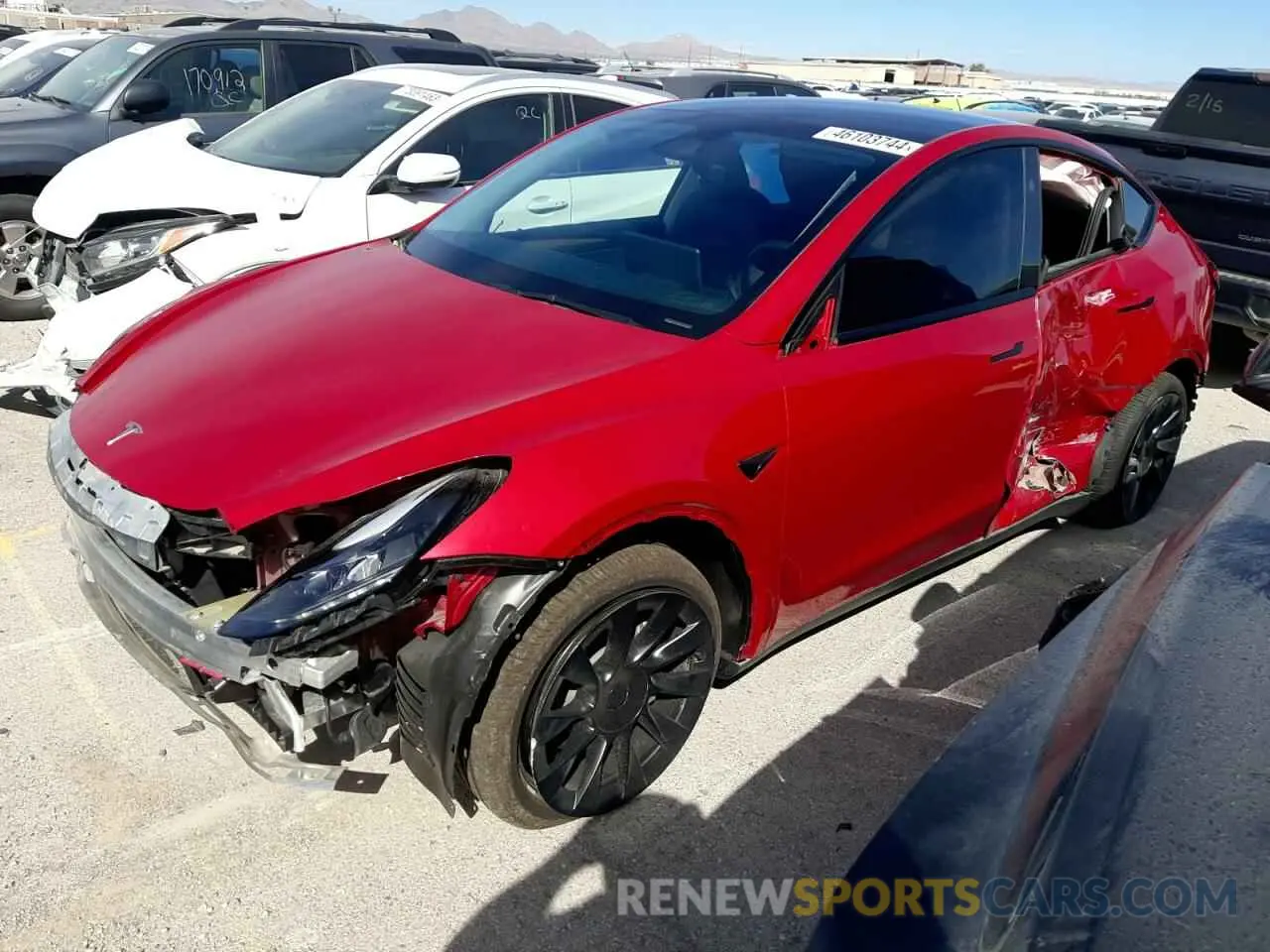 1 Photograph of a damaged car 7SAYGDEEXPF812480 TESLA MODEL Y 2023