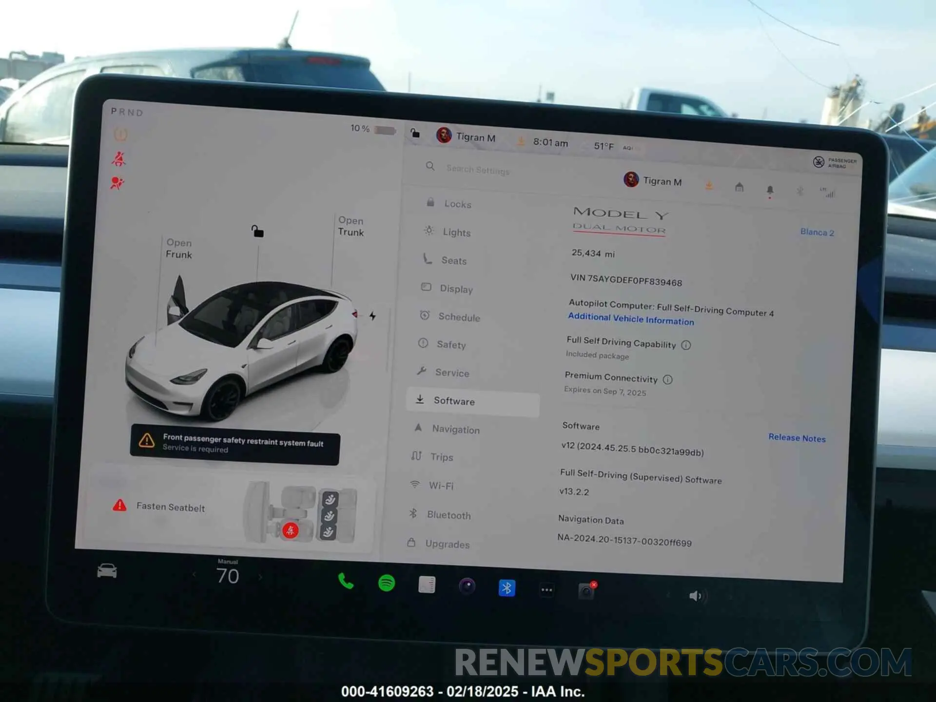 19 Фотография поврежденного автомобиля 7SAYGDEF0PF839468 TESLA MODEL Y 2023