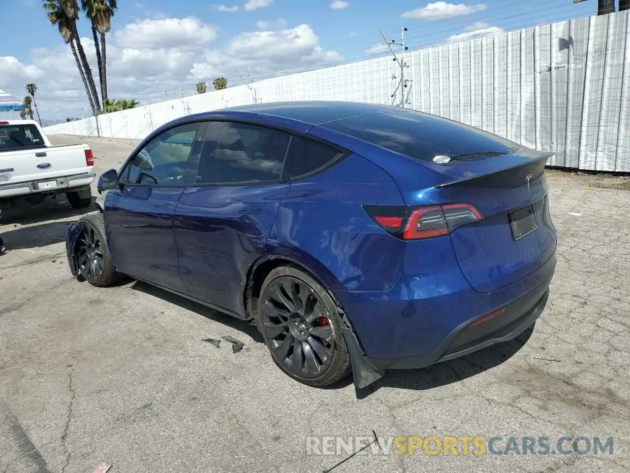 2 Photograph of a damaged car 7SAYGDEF0PF894132 TESLA MODEL Y 2023