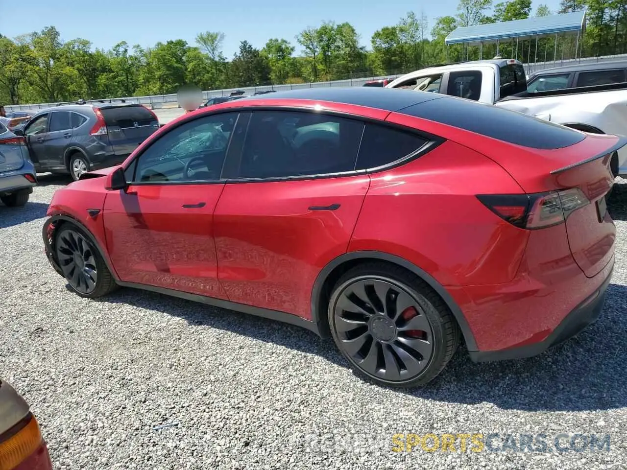 2 Photograph of a damaged car 7SAYGDEF0PF957021 TESLA MODEL Y 2023
