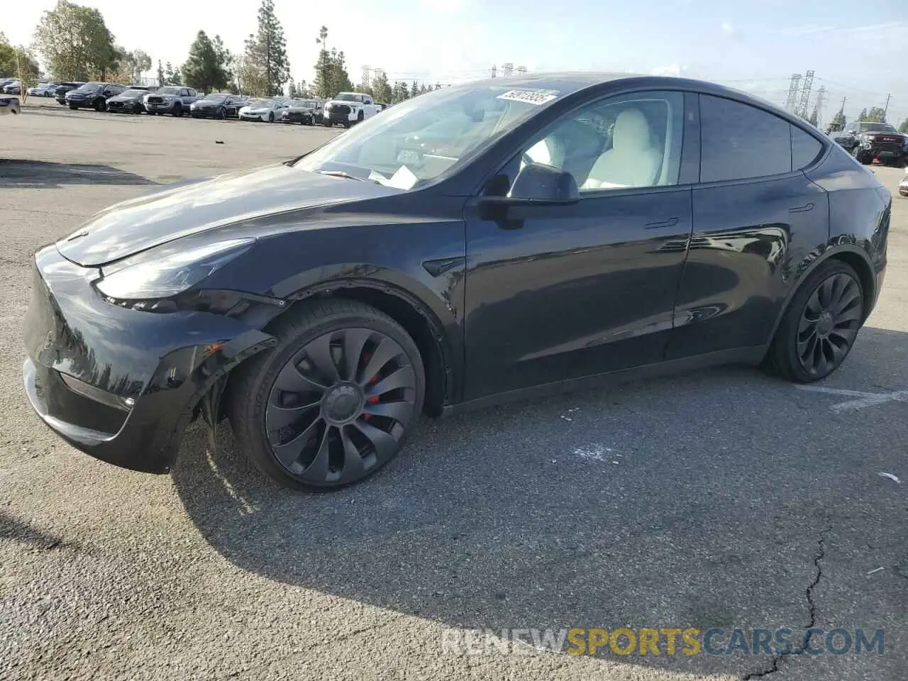 1 Photograph of a damaged car 7SAYGDEF1PF856375 TESLA MODEL Y 2023