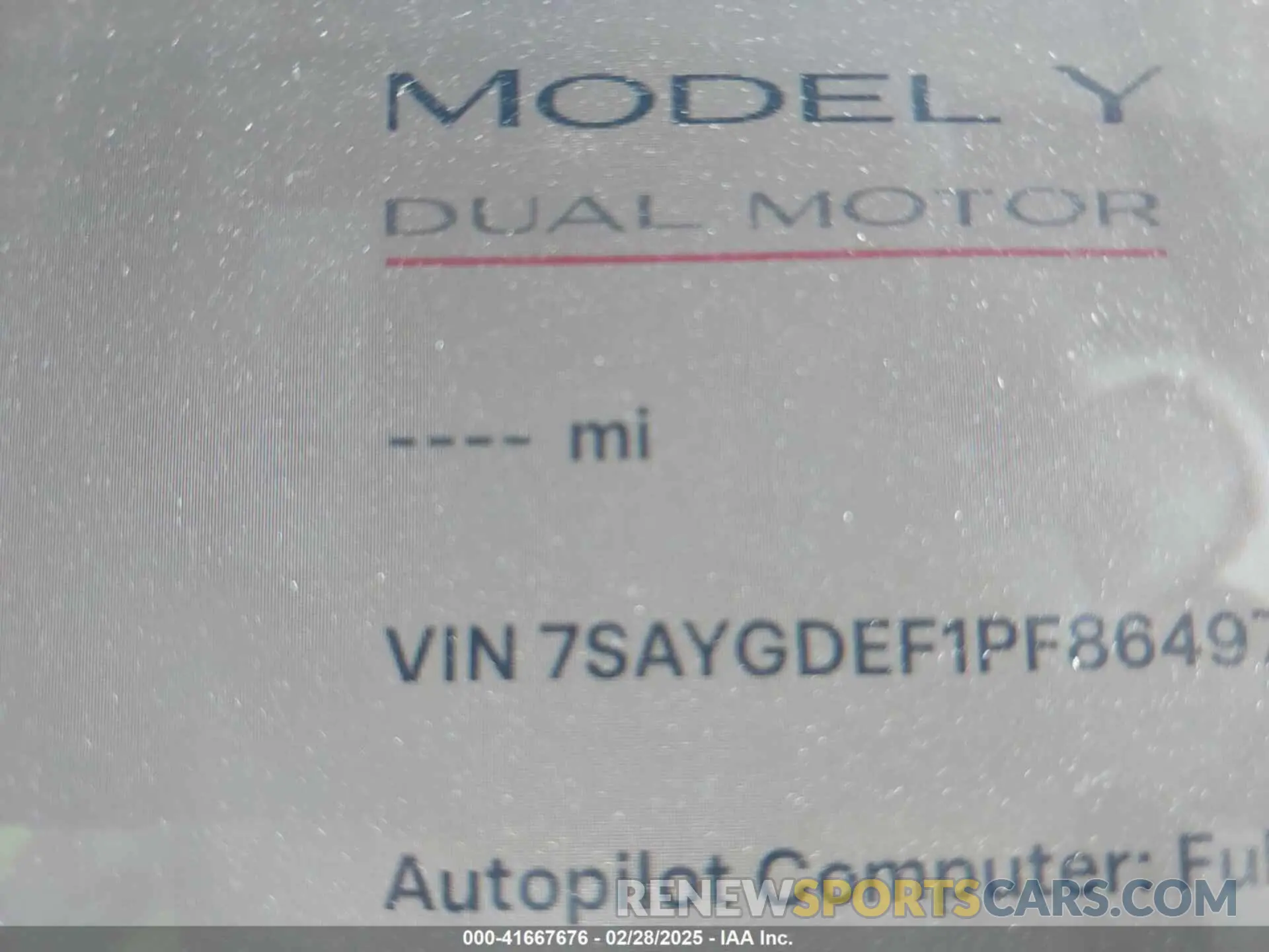14 Фотография поврежденного автомобиля 7SAYGDEF1PF864976 TESLA MODEL Y 2023
