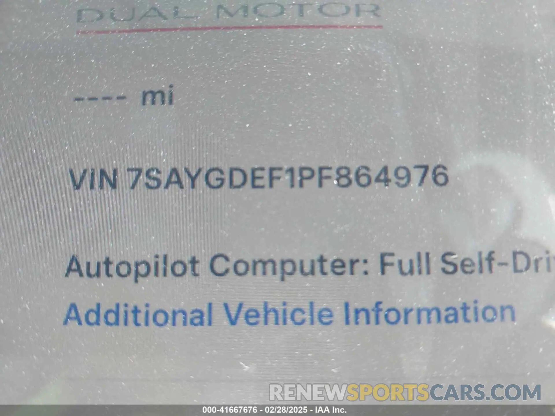 9 Фотография поврежденного автомобиля 7SAYGDEF1PF864976 TESLA MODEL Y 2023