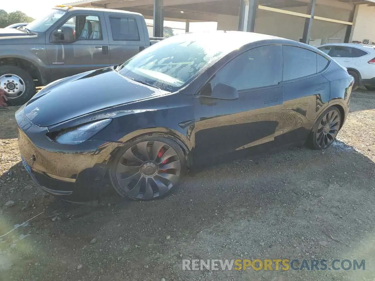 1 Photograph of a damaged car 7SAYGDEF2PF765941 TESLA MODEL Y 2023