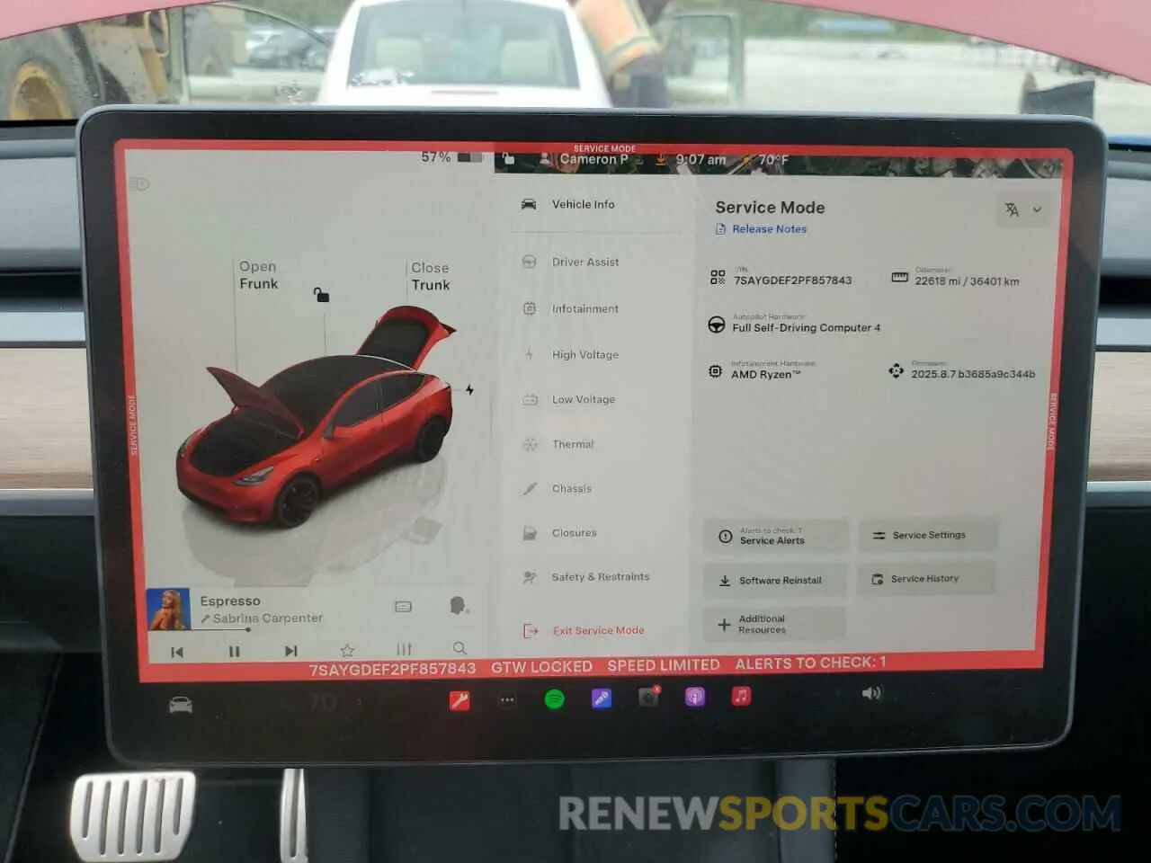9 Фотография поврежденного автомобиля 7SAYGDEF2PF857843 TESLA MODEL Y 2023
