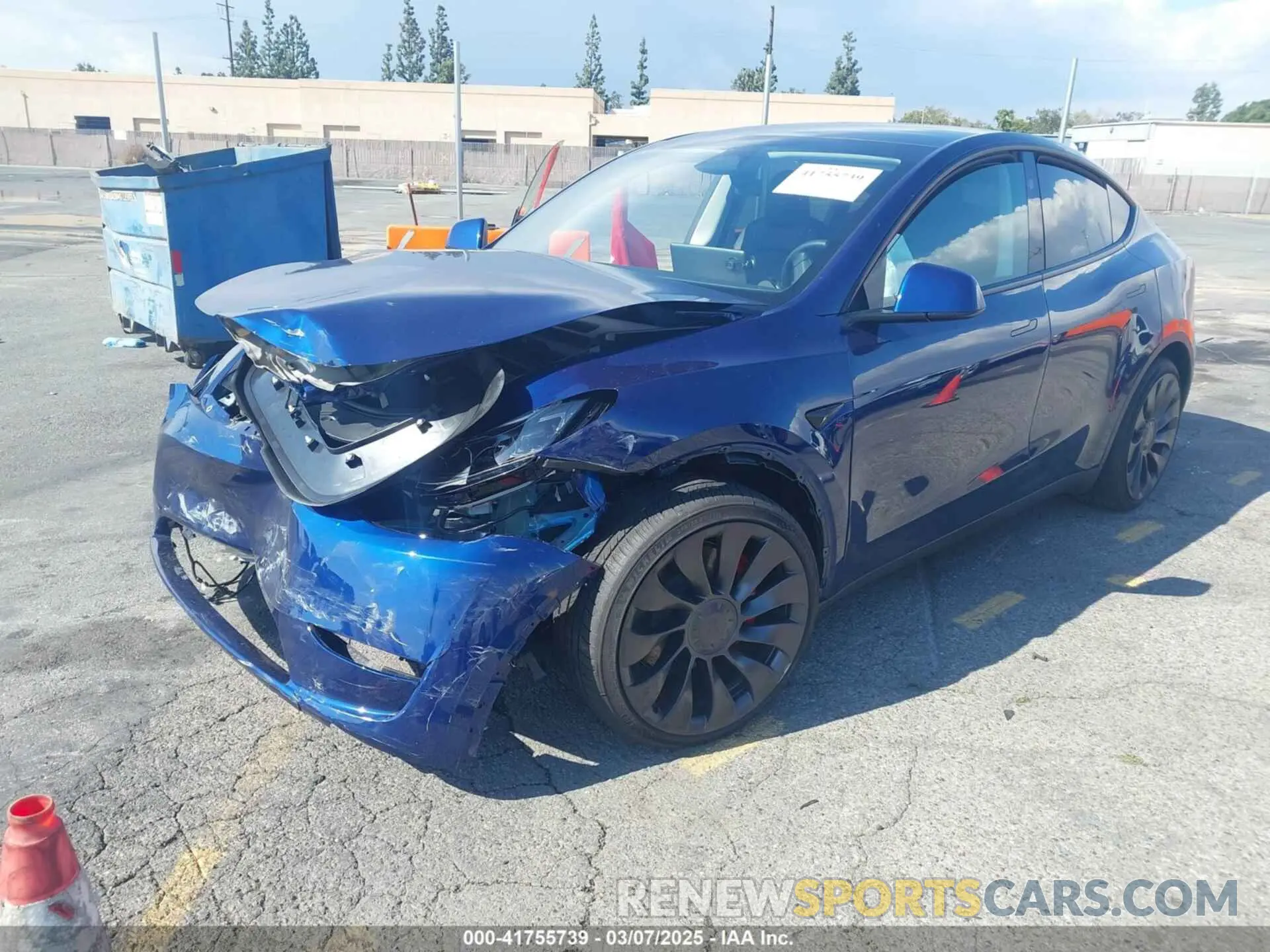 2 Photograph of a damaged car 7SAYGDEF2PF864775 TESLA MODEL Y 2023