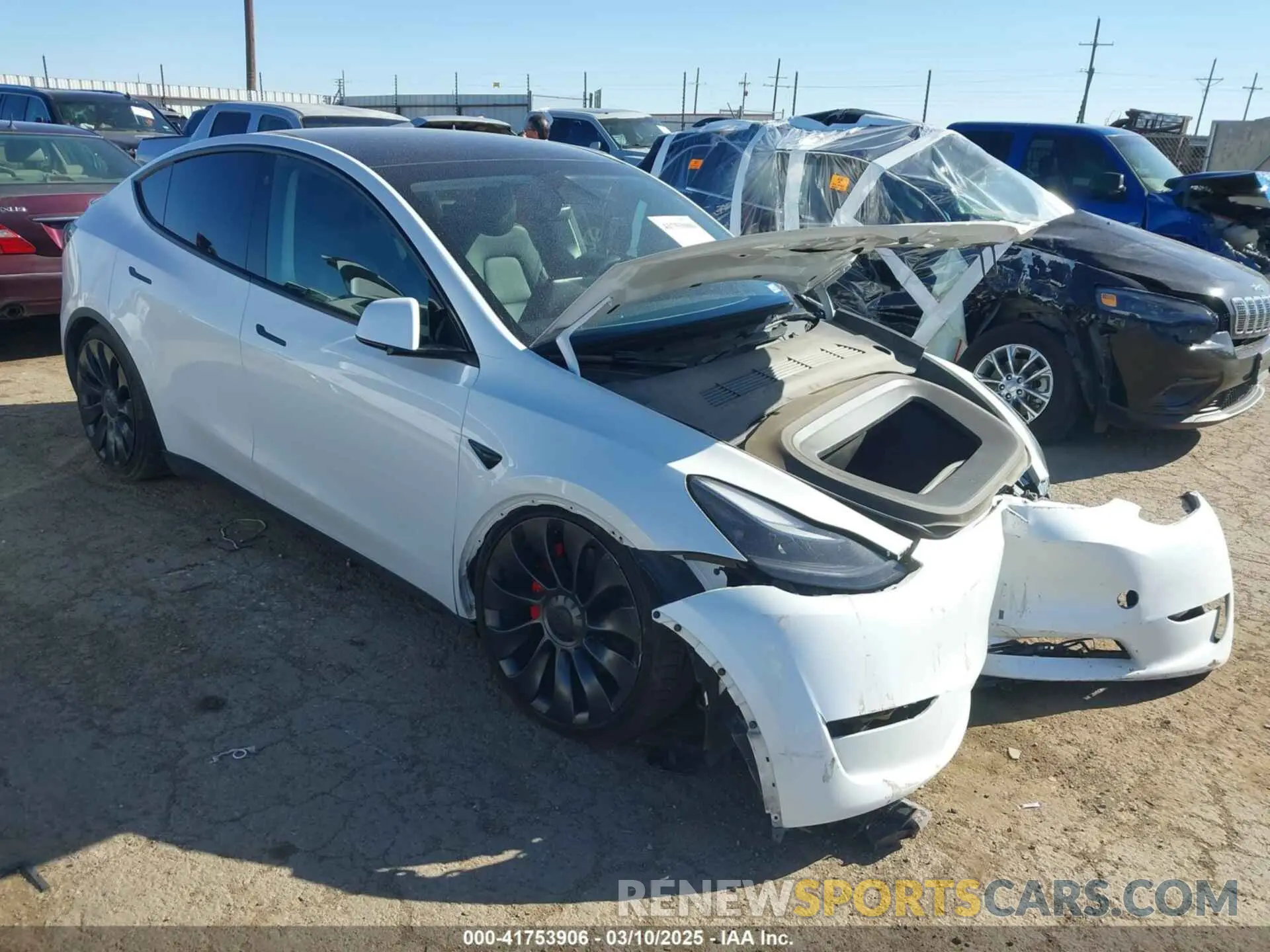 1 Фотография поврежденного автомобиля 7SAYGDEF3PF761252 TESLA MODEL Y 2023