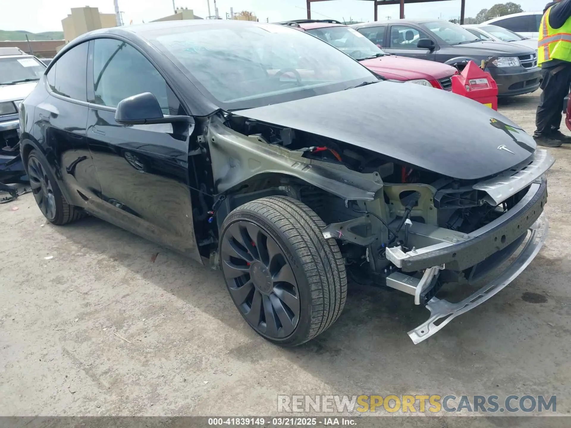 1 Фотография поврежденного автомобиля 7SAYGDEF3PF834863 TESLA MODEL Y 2023