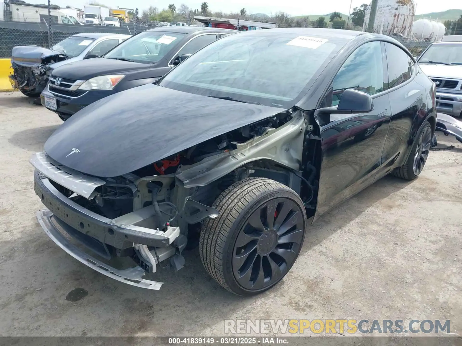 2 Фотография поврежденного автомобиля 7SAYGDEF3PF834863 TESLA MODEL Y 2023