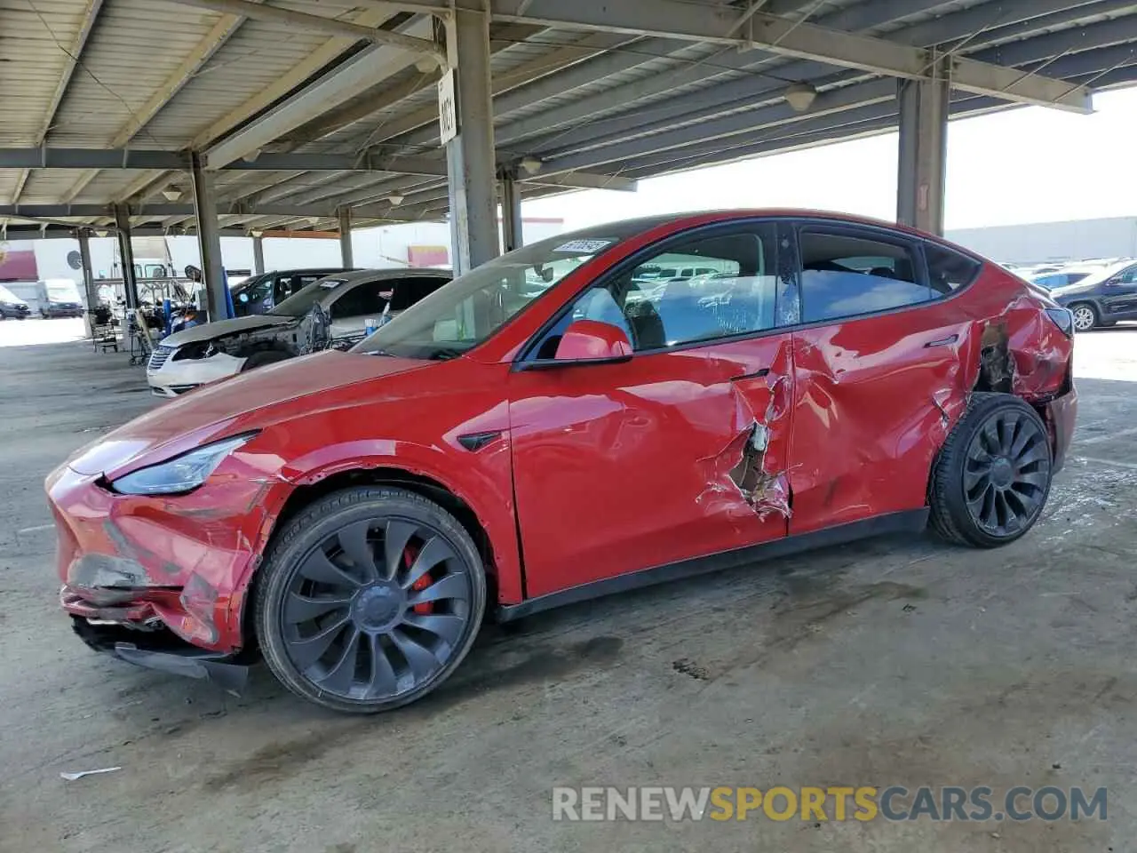 1 Фотография поврежденного автомобиля 7SAYGDEF4PF738417 TESLA MODEL Y 2023