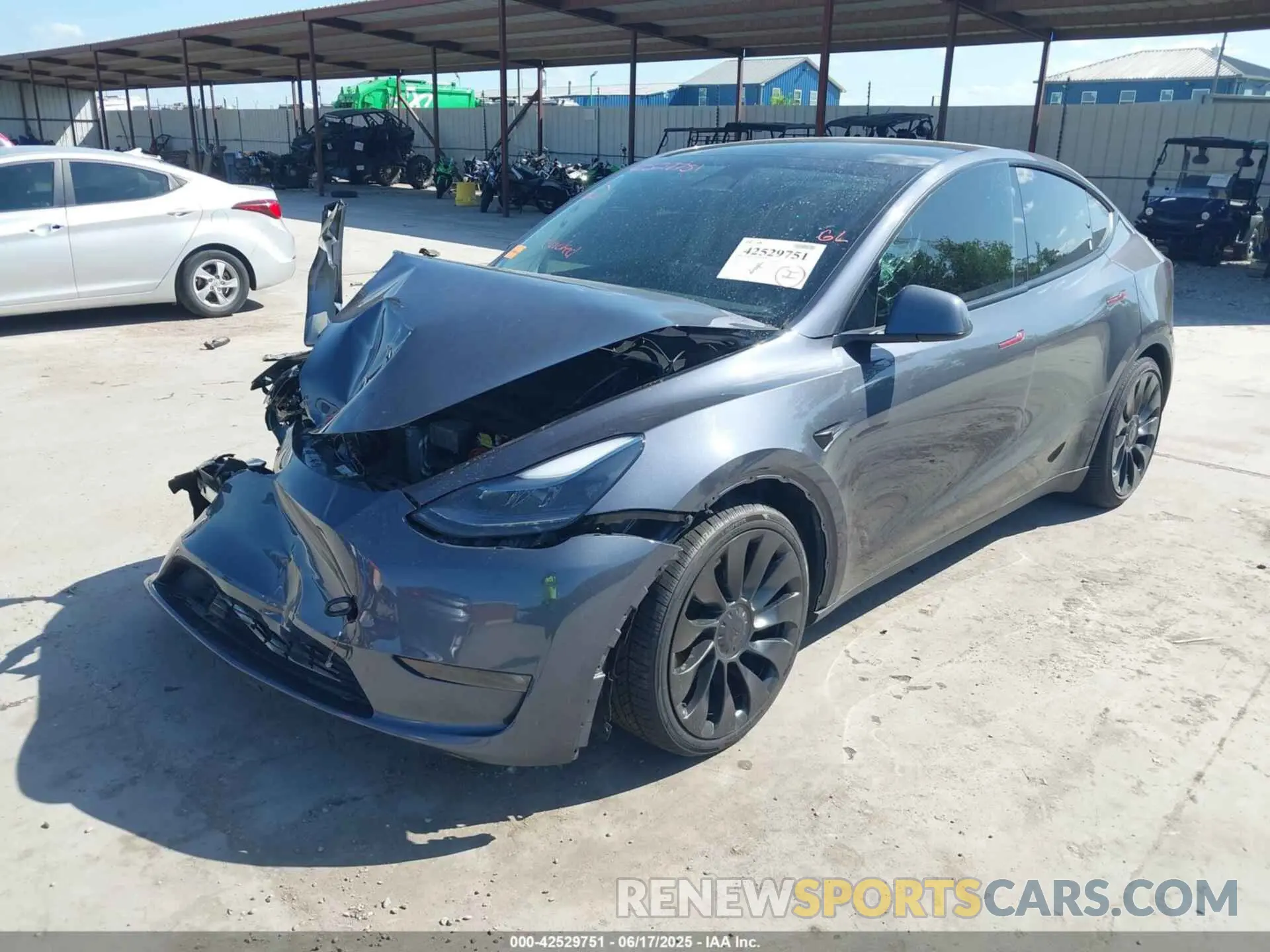 2 Фотография поврежденного автомобиля 7SAYGDEF5PF696100 TESLA MODEL Y 2023