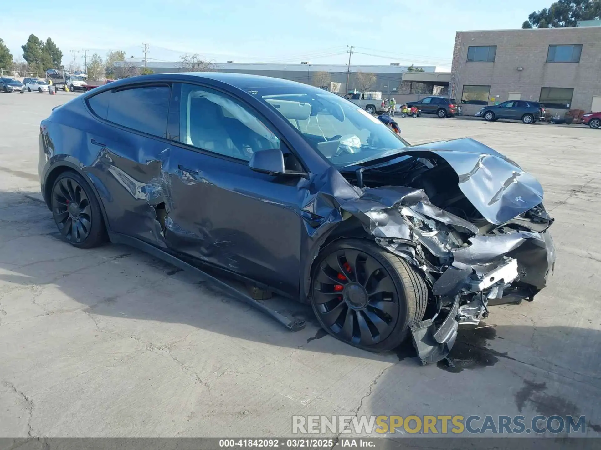 1 Фотография поврежденного автомобиля 7SAYGDEF5PF917338 TESLA MODEL Y 2023