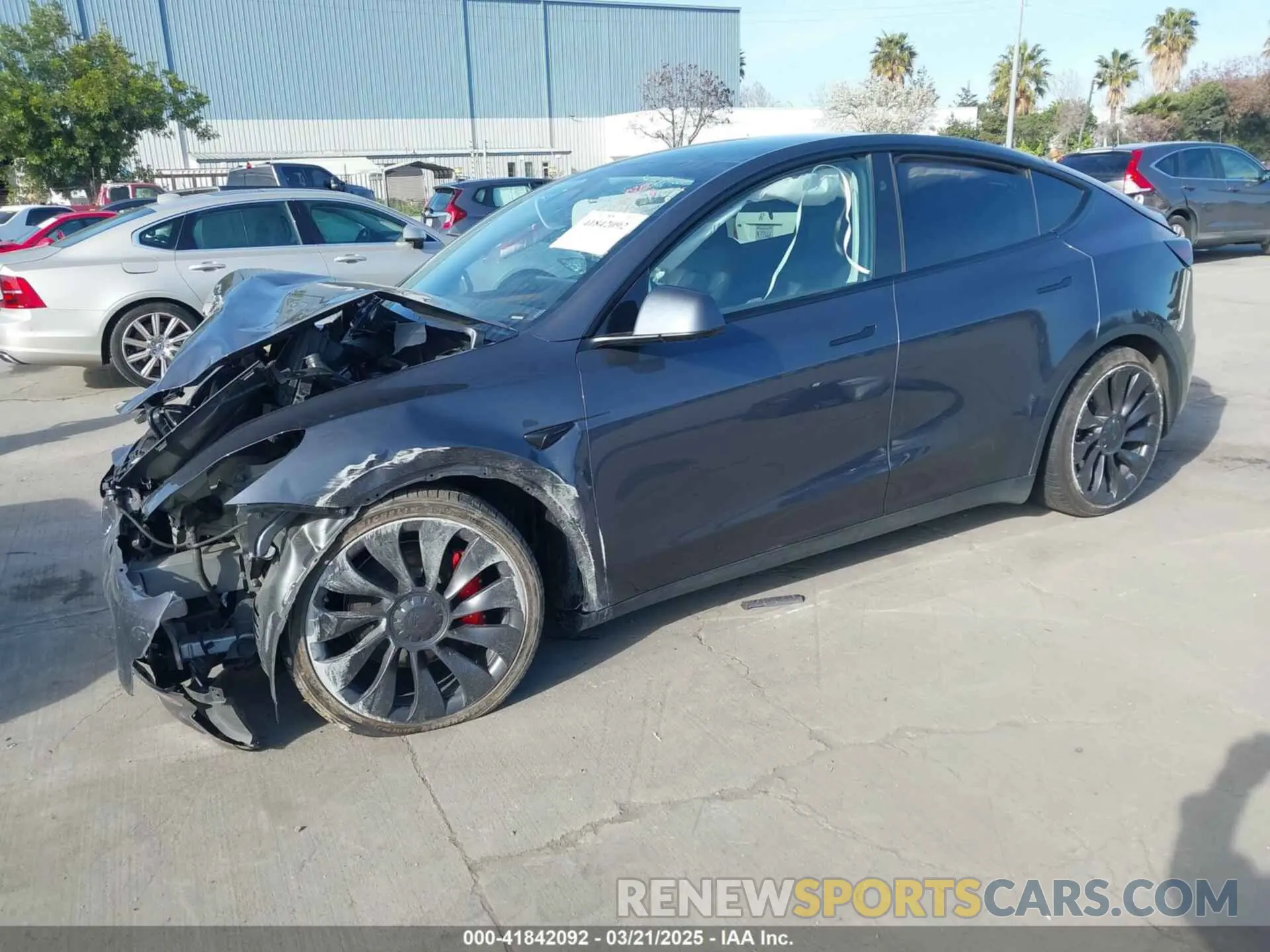 2 Фотография поврежденного автомобиля 7SAYGDEF5PF917338 TESLA MODEL Y 2023