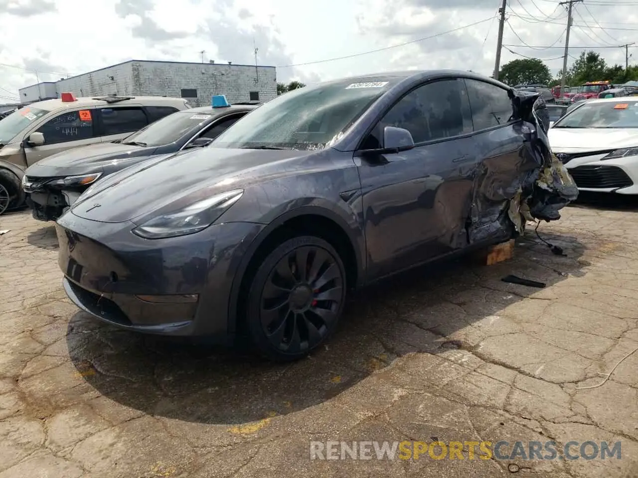 1 Photograph of a damaged car 7SAYGDEF6PF895866 TESLA MODEL Y 2023