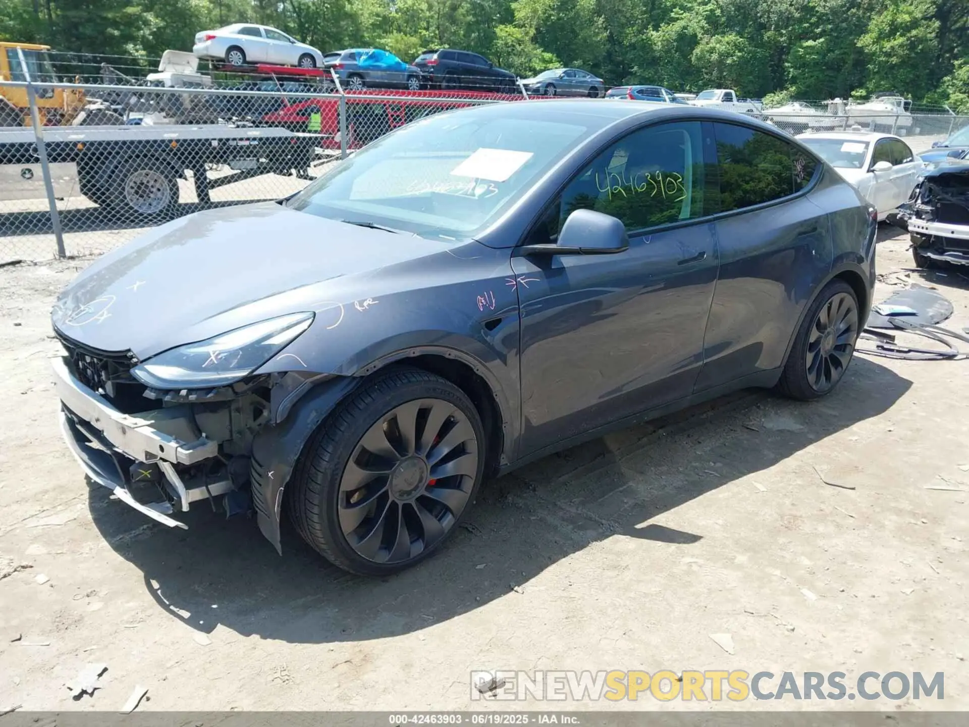 2 Фотография поврежденного автомобиля 7SAYGDEF7PF700602 TESLA MODEL Y 2023