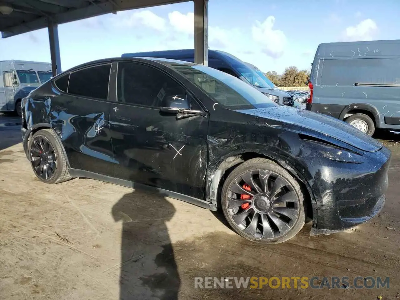 4 Фотография поврежденного автомобиля 7SAYGDEF7PF786817 TESLA MODEL Y 2023