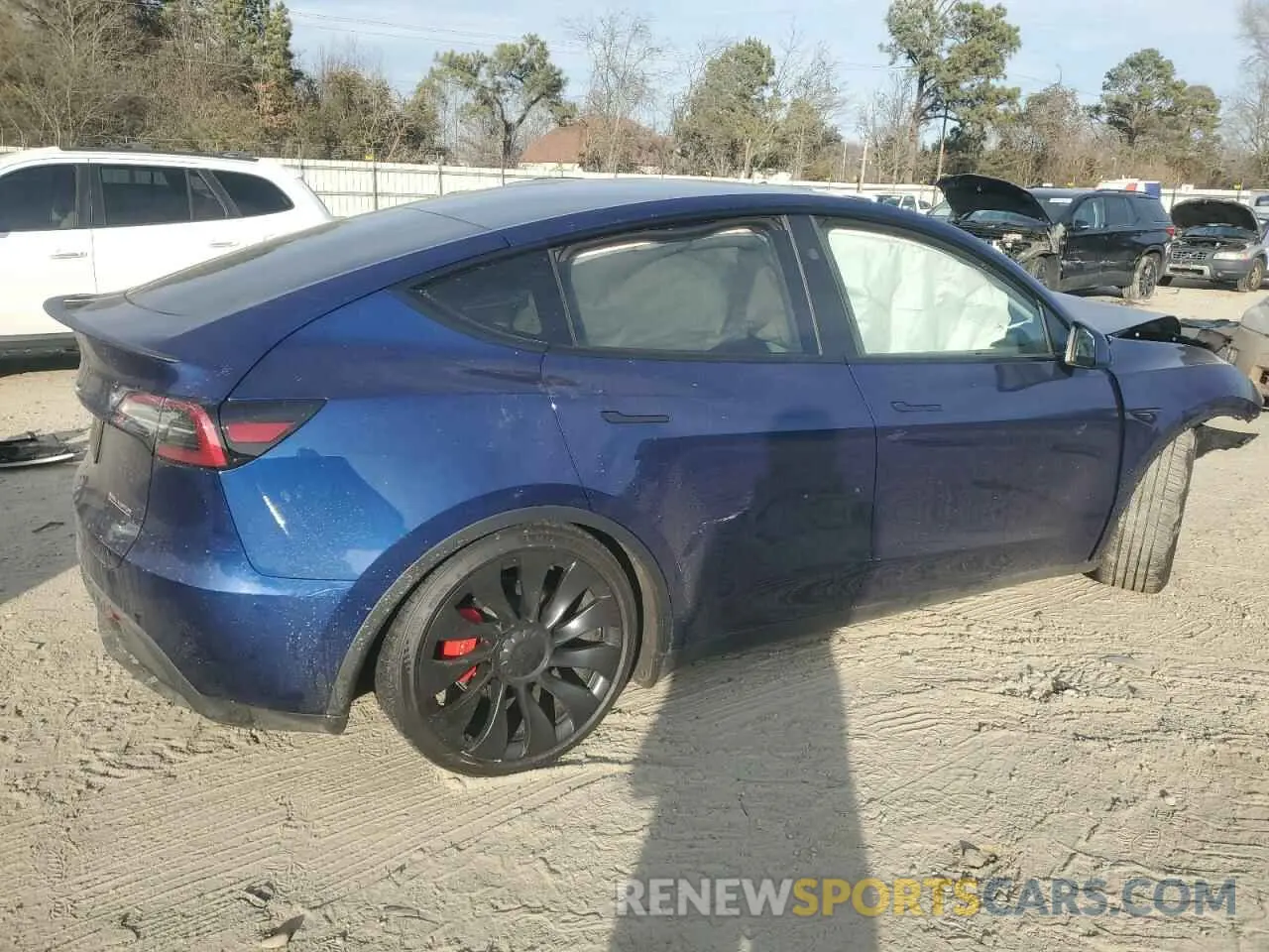 3 Фотография поврежденного автомобиля 7SAYGDEF7PF898453 TESLA MODEL Y 2023