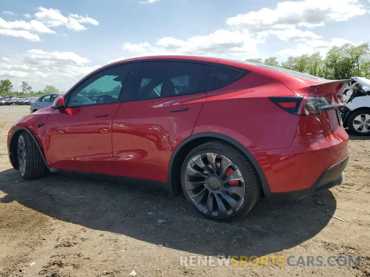 2 Photograph of a damaged car 7SAYGDEF7PF905305 TESLA MODEL Y 2023