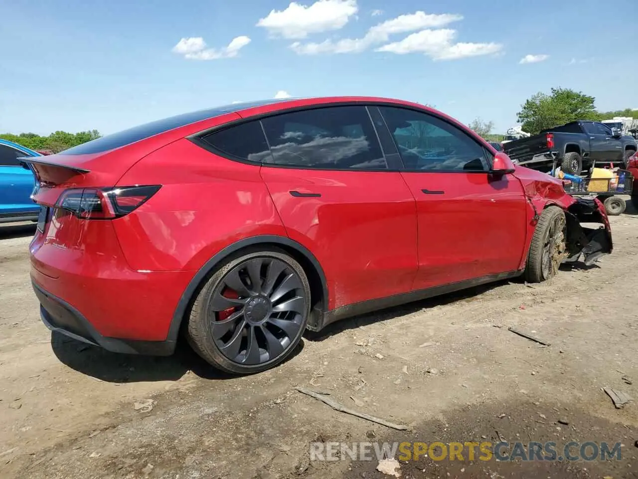 3 Photograph of a damaged car 7SAYGDEF7PF905305 TESLA MODEL Y 2023