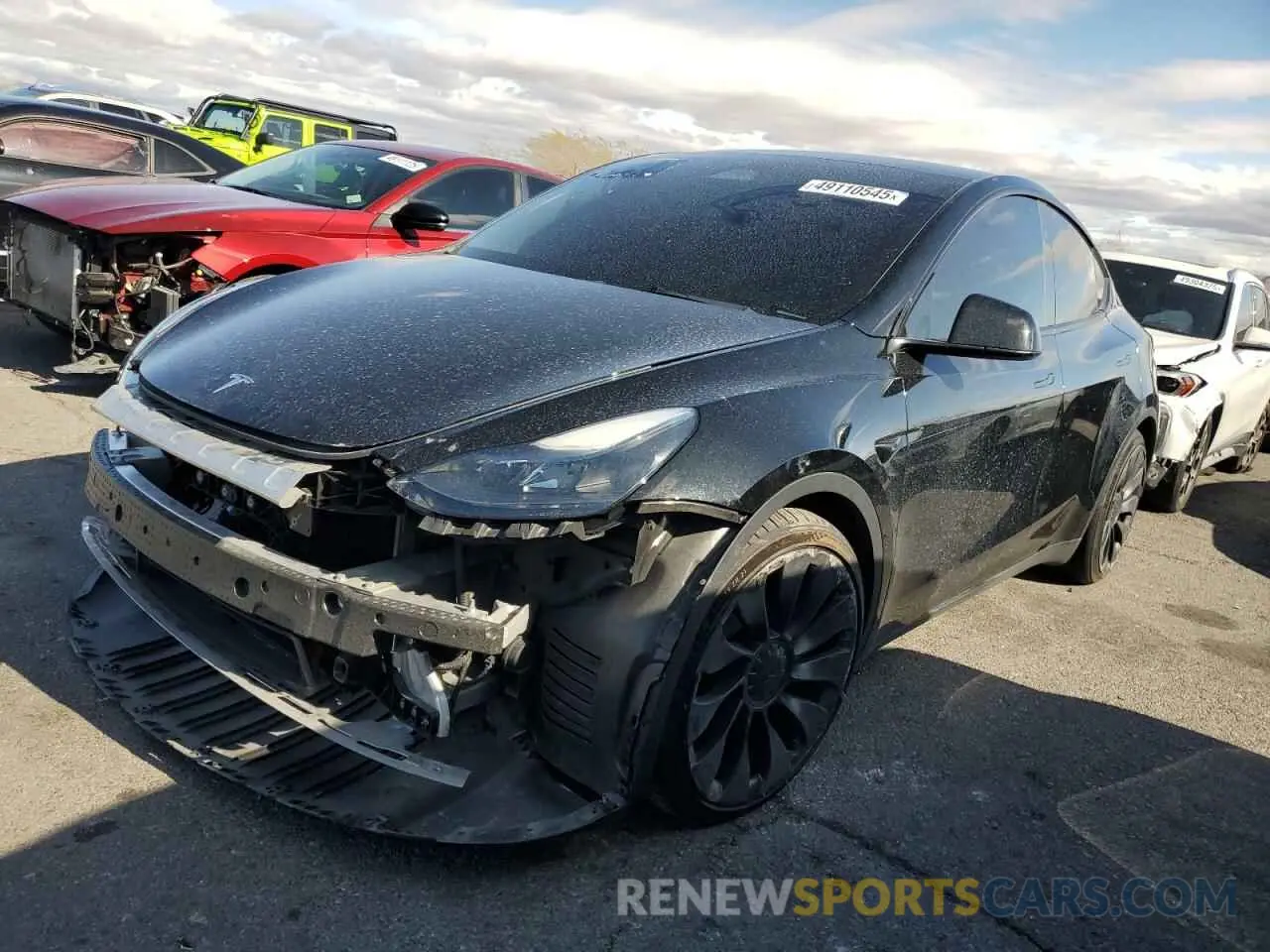 1 Photograph of a damaged car 7SAYGDEF8PF884514 TESLA MODEL Y 2023