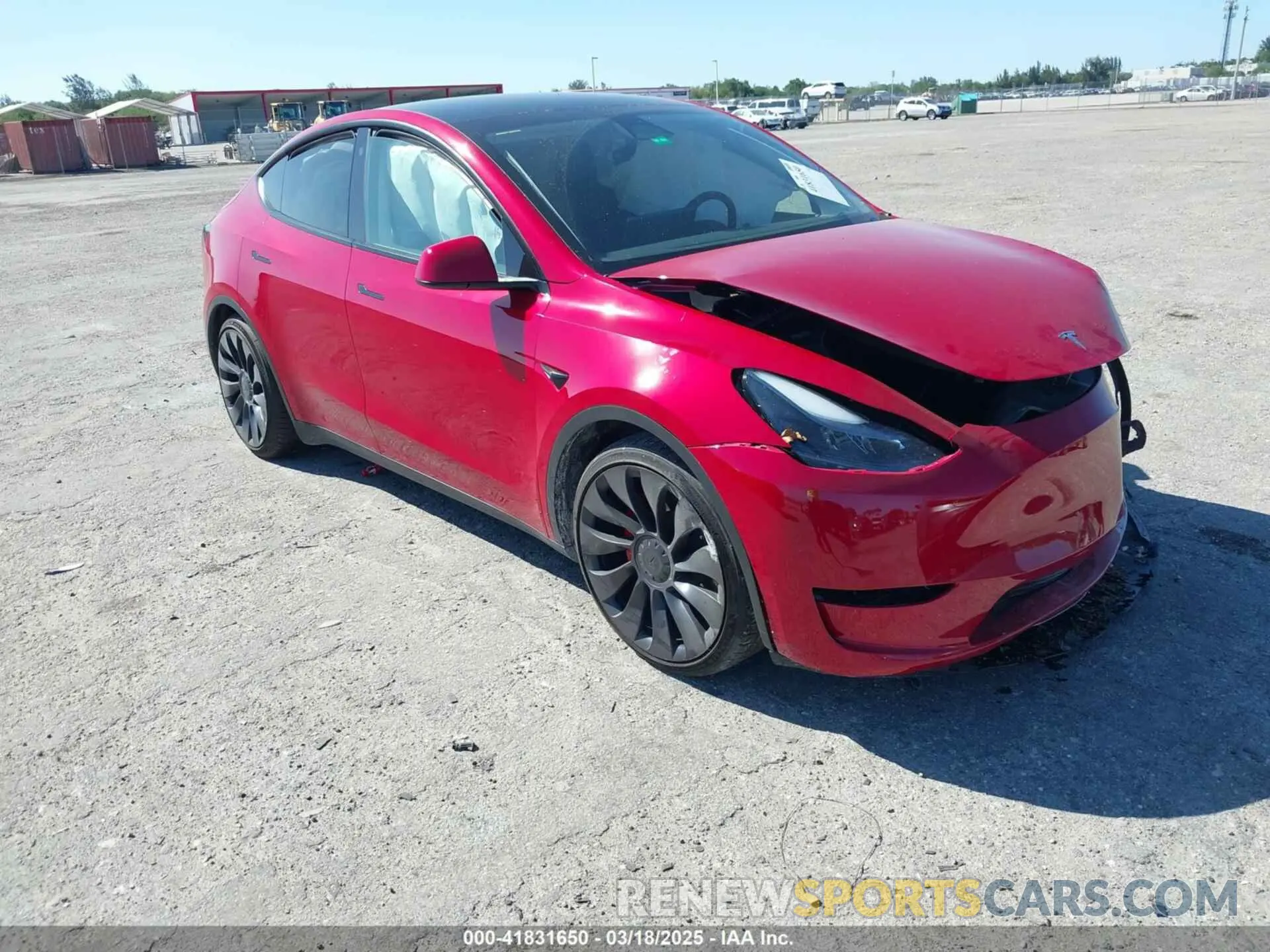 1 Фотография поврежденного автомобиля 7SAYGDEF9PF668137 TESLA MODEL Y 2023