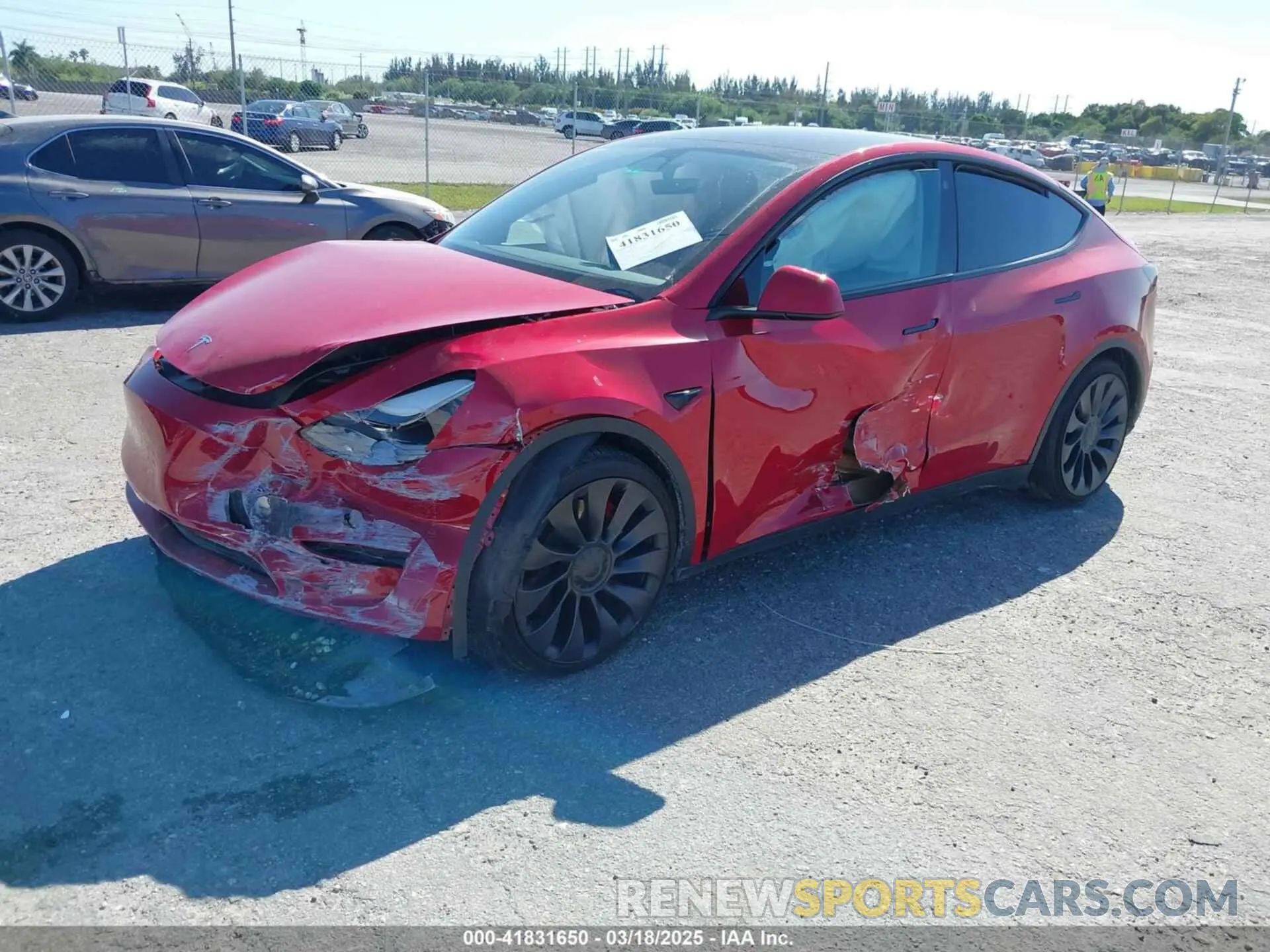 2 Фотография поврежденного автомобиля 7SAYGDEF9PF668137 TESLA MODEL Y 2023